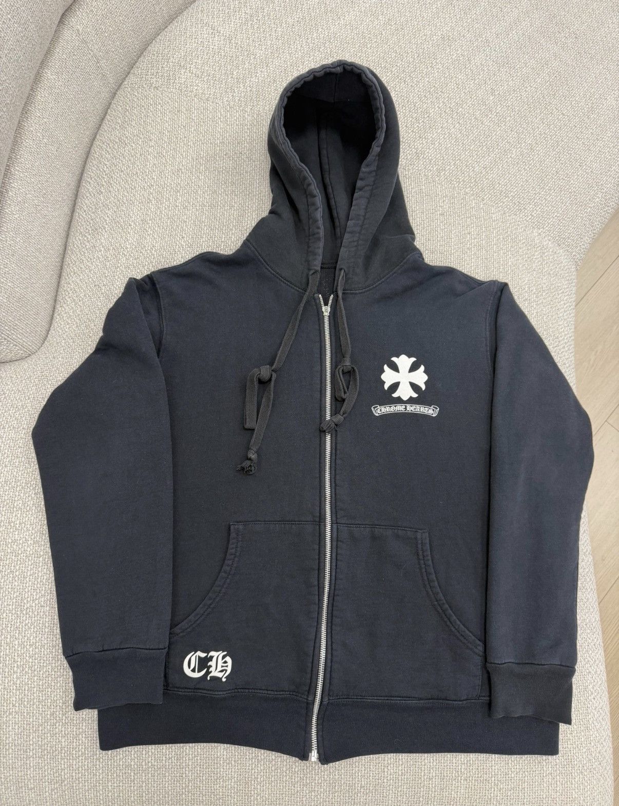 Chrome Hearts Chrome Hearts Black Scroll Zip Hoodie Size US L / EU 52-54 / 3 - 1 Thumbnail