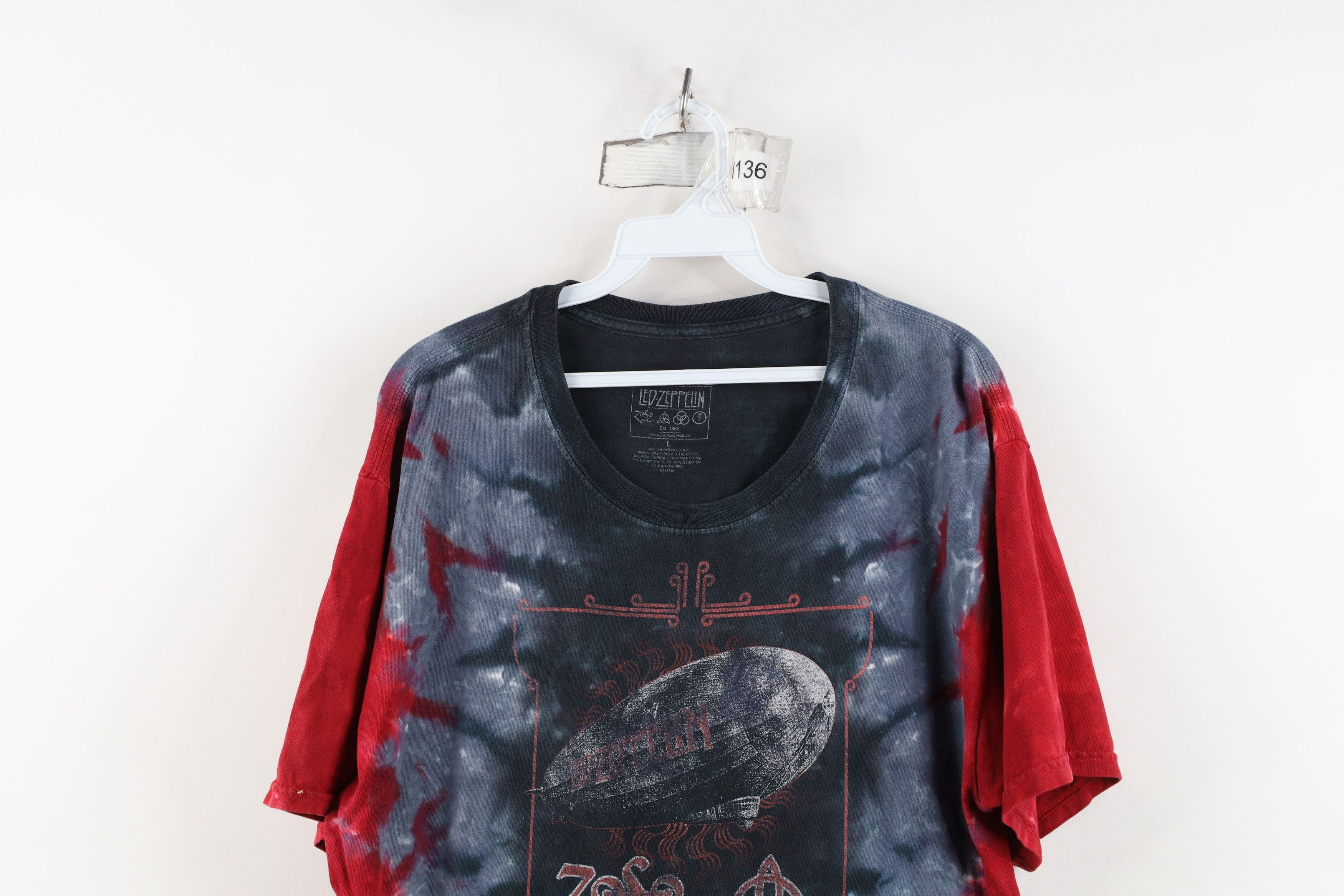 Vintage Vintage Y2K Acid Wash UK Tour 1971 Led Zeppelin Band T-Shirt Size US L / EU 52-54 / 3 - 2 Thumbnail