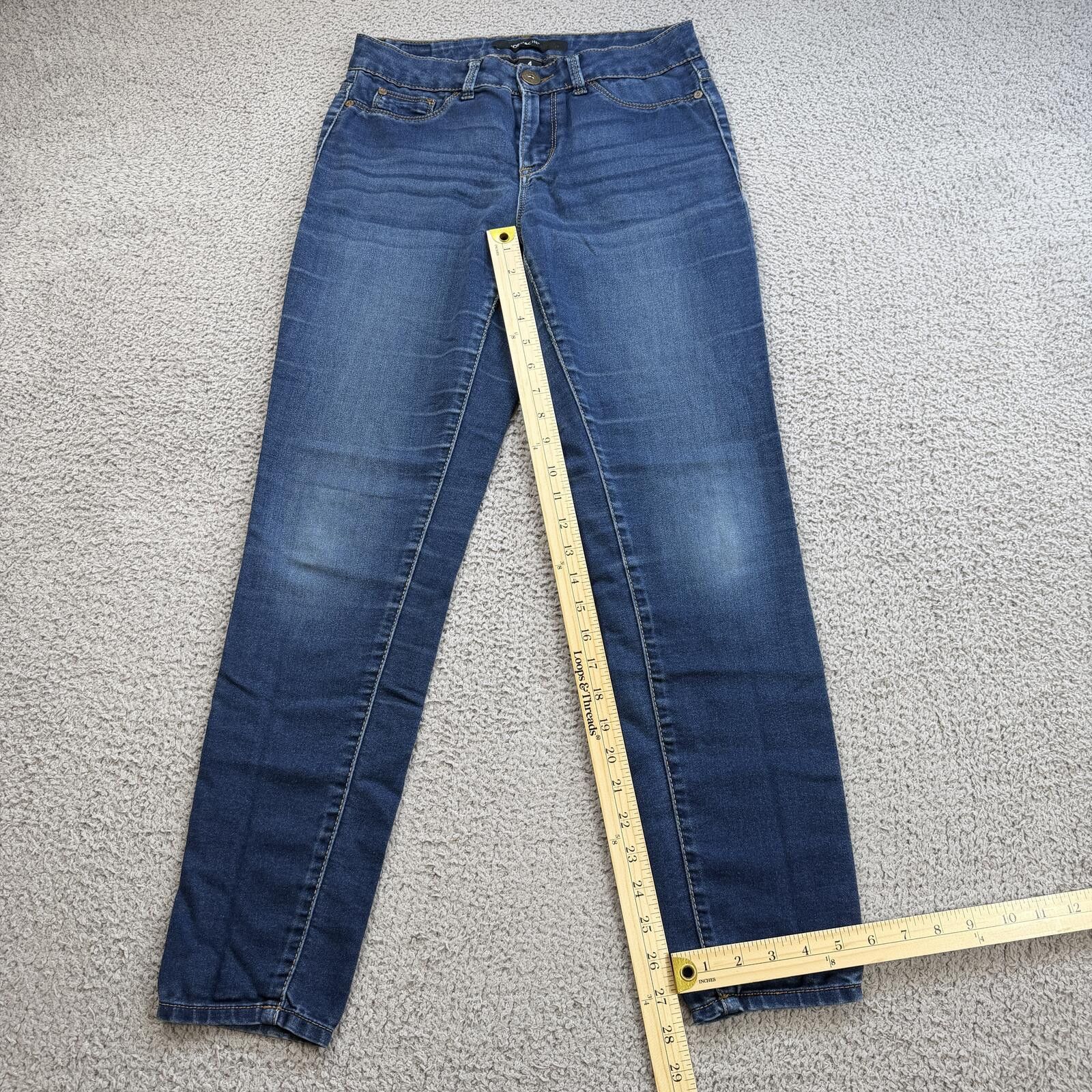 Jordache Women’s Jordache Skinny Jeans 4 Stretch Denim Medium Wash Size 27" / US 4 / IT 40 - 2 Thumbnail