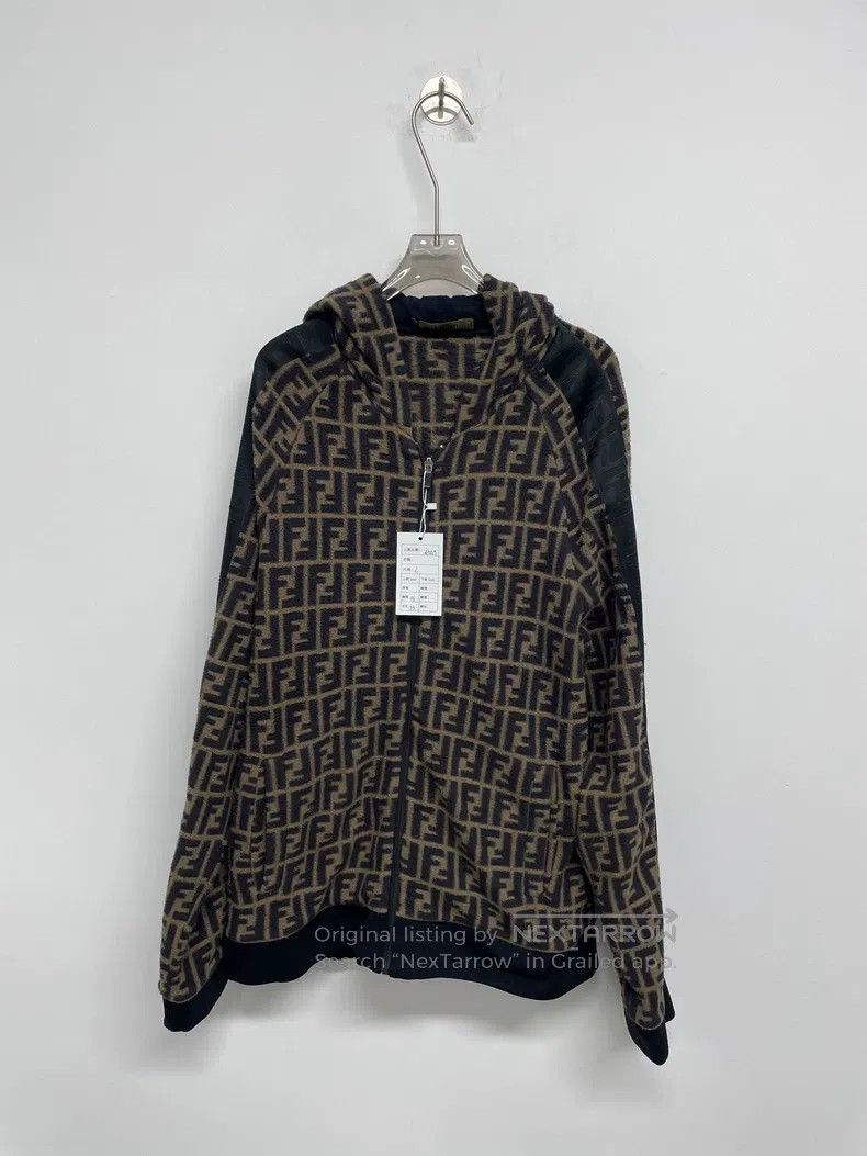 Fendi Monogram Fleece Teddy Bear Jacket