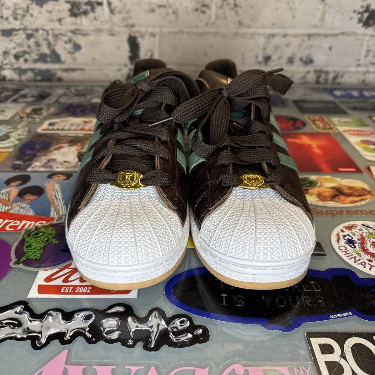 Adidas Adidas Originals Superstar II TL 014541 Brown Green Sz 10 Size US 10 / EU 43 - 4 Thumbnail