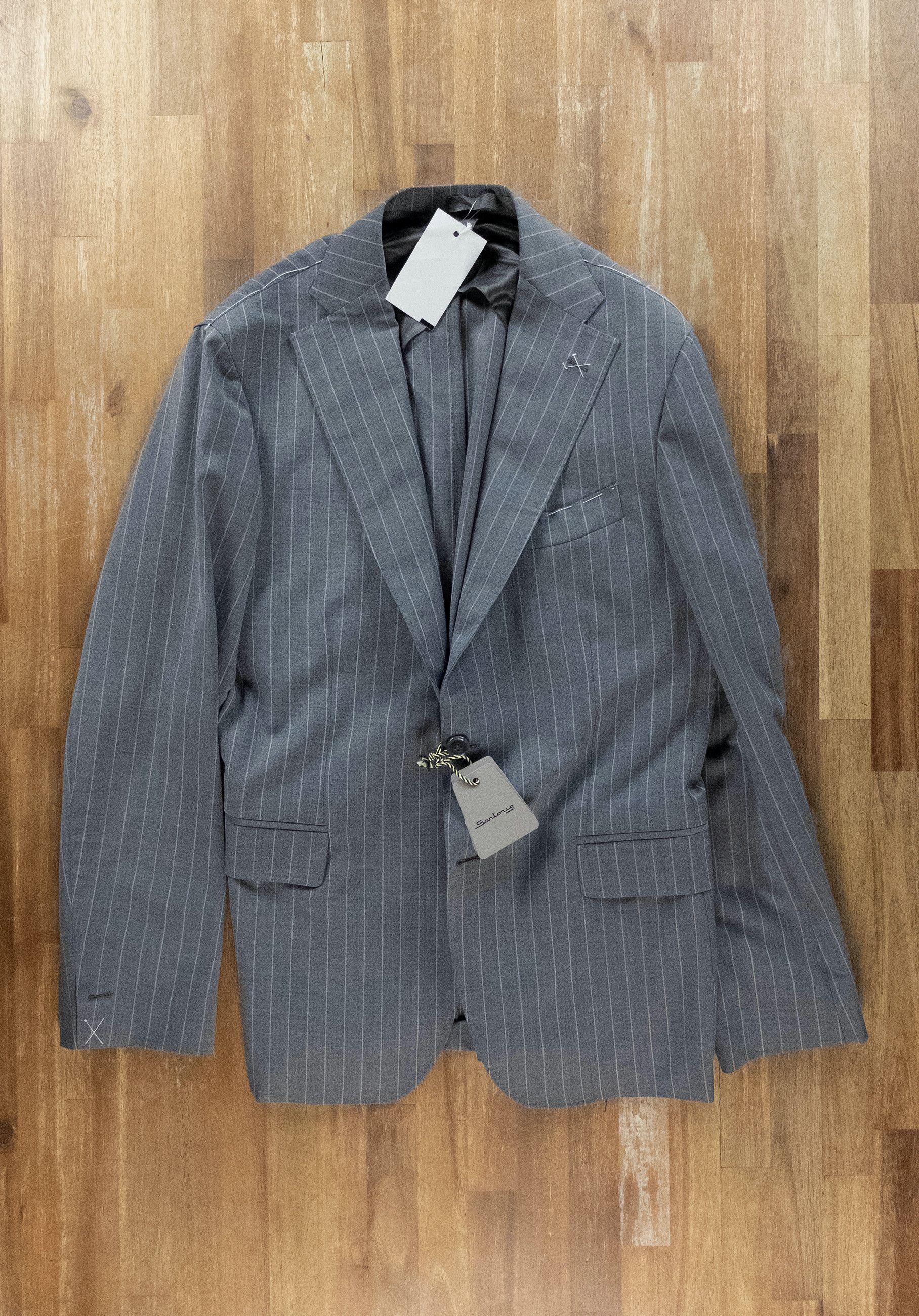 SARTORIO SARTORIO Napoli by Kiton gray striped wool suit 42R Size 42R - 9 Thumbnail