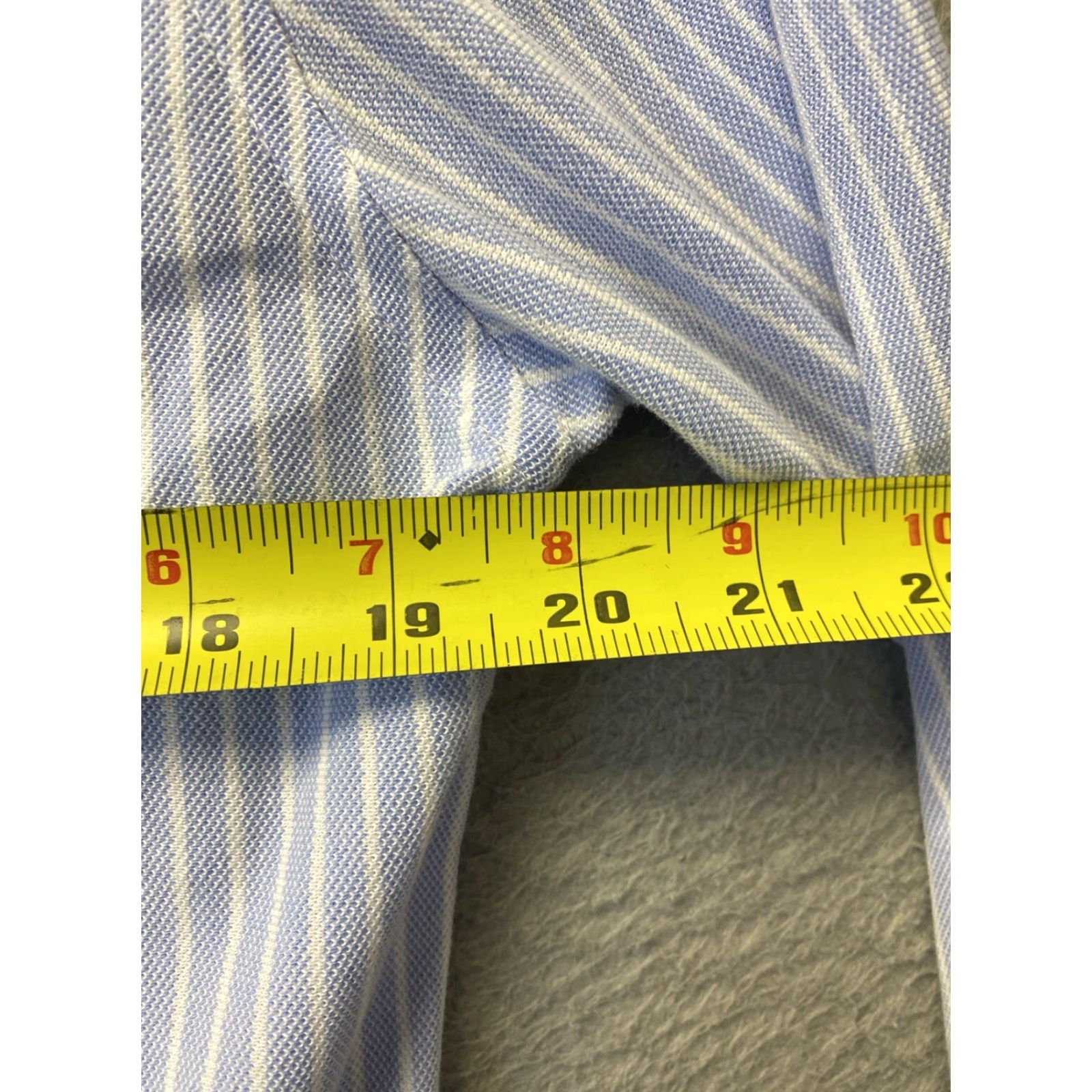 Zara ZARA Button-Down Shirt Men XL Blue Striped Cotton Flannel Slim Fit Long Sleeve - Regular Size, Classic Theme, Business Casual, 61-23 Size US XL / EU 56 / 4 - 5 Thumbnail