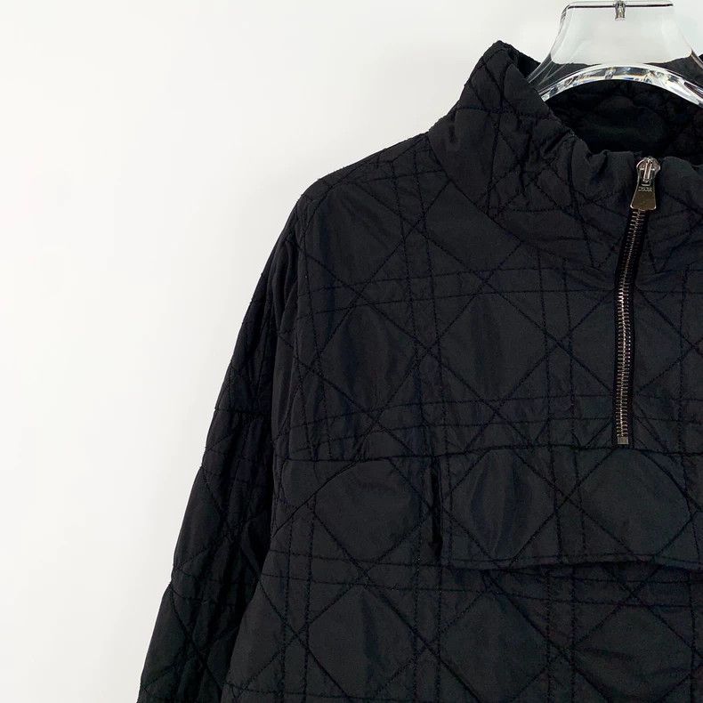 Dior Dior Size 13 Black diamond half-zipper long-sleeved cotton Size US XS / EU 42 / 0 - 3 Thumbnail