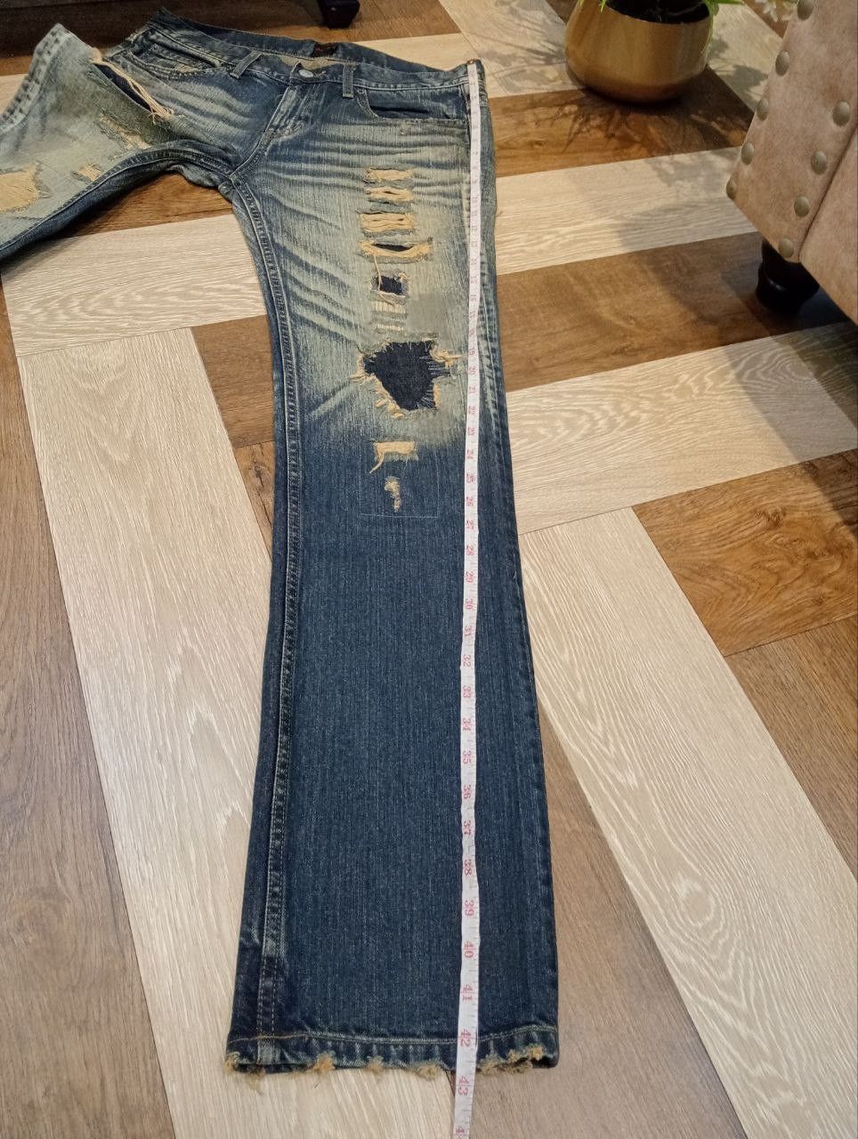 JACKROSE JACKROSE JAPAN BLUE DISTRESSED DENIM PANTS Size US 33 - 15 Thumbnail