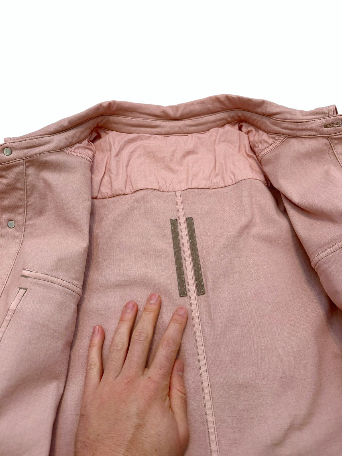 Rick Owens Pink Giacca Faded Denim Overshirt Jacket Size US L / EU 52-54 / 3 - 12 Thumbnail