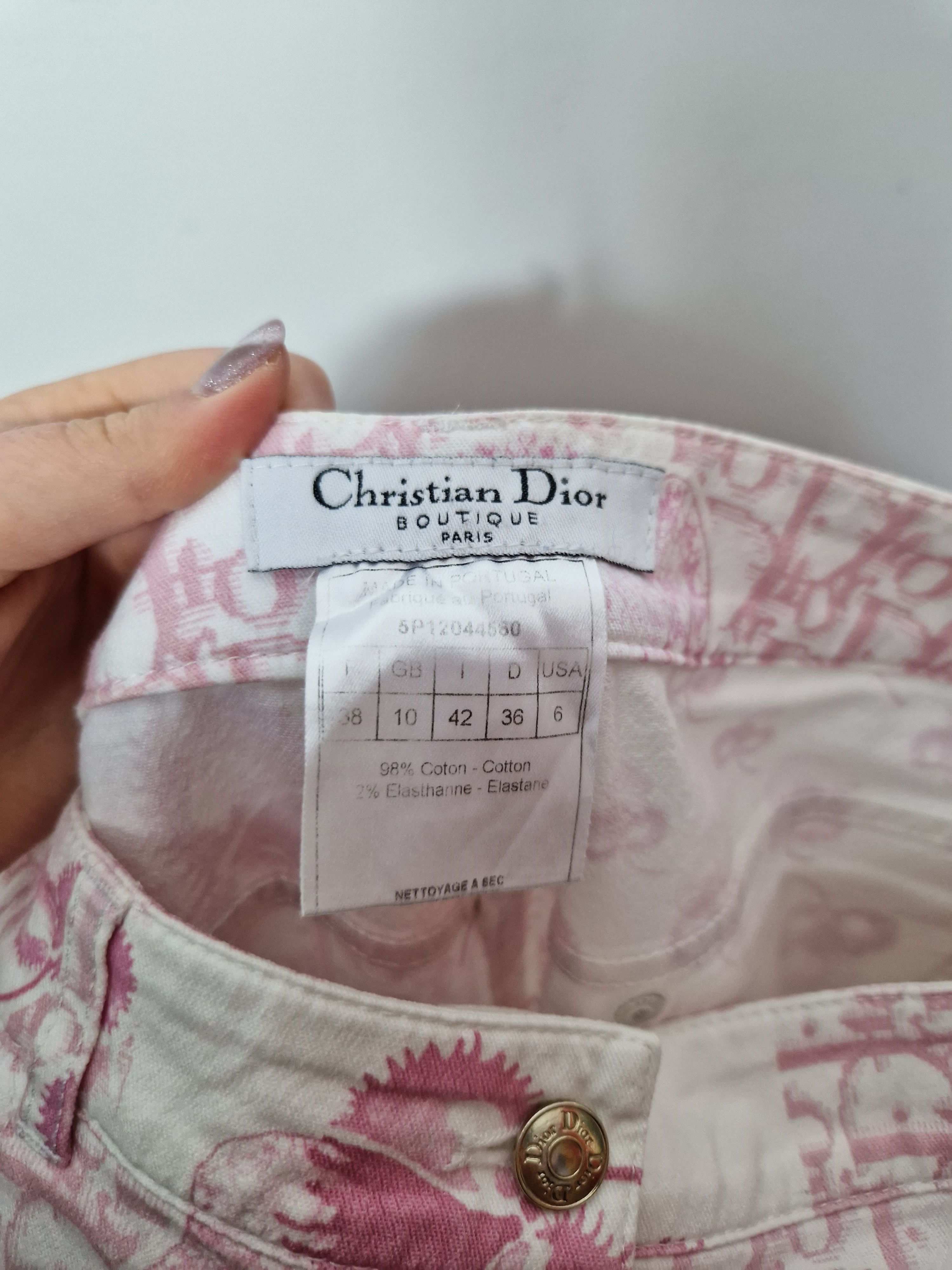 Dior Christian Dior pink monogram 3/4 pants Size 27" / US 4 / IT 40 - 15 Thumbnail