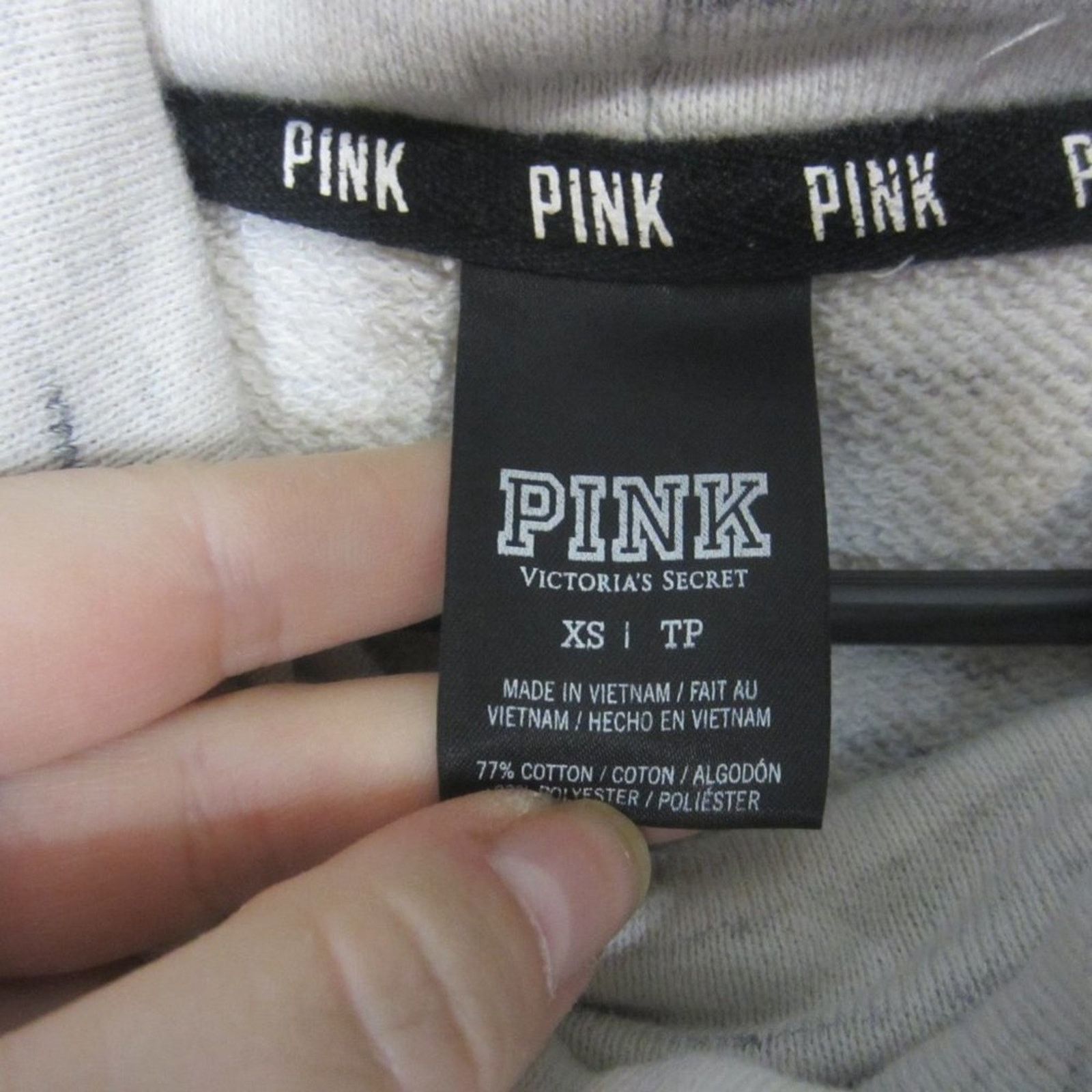 Pink Pink Victoria Secret Gray With Black Graphic High Neck XS Size XS / US 0-2 / IT 36-38 - 6 Thumbnail