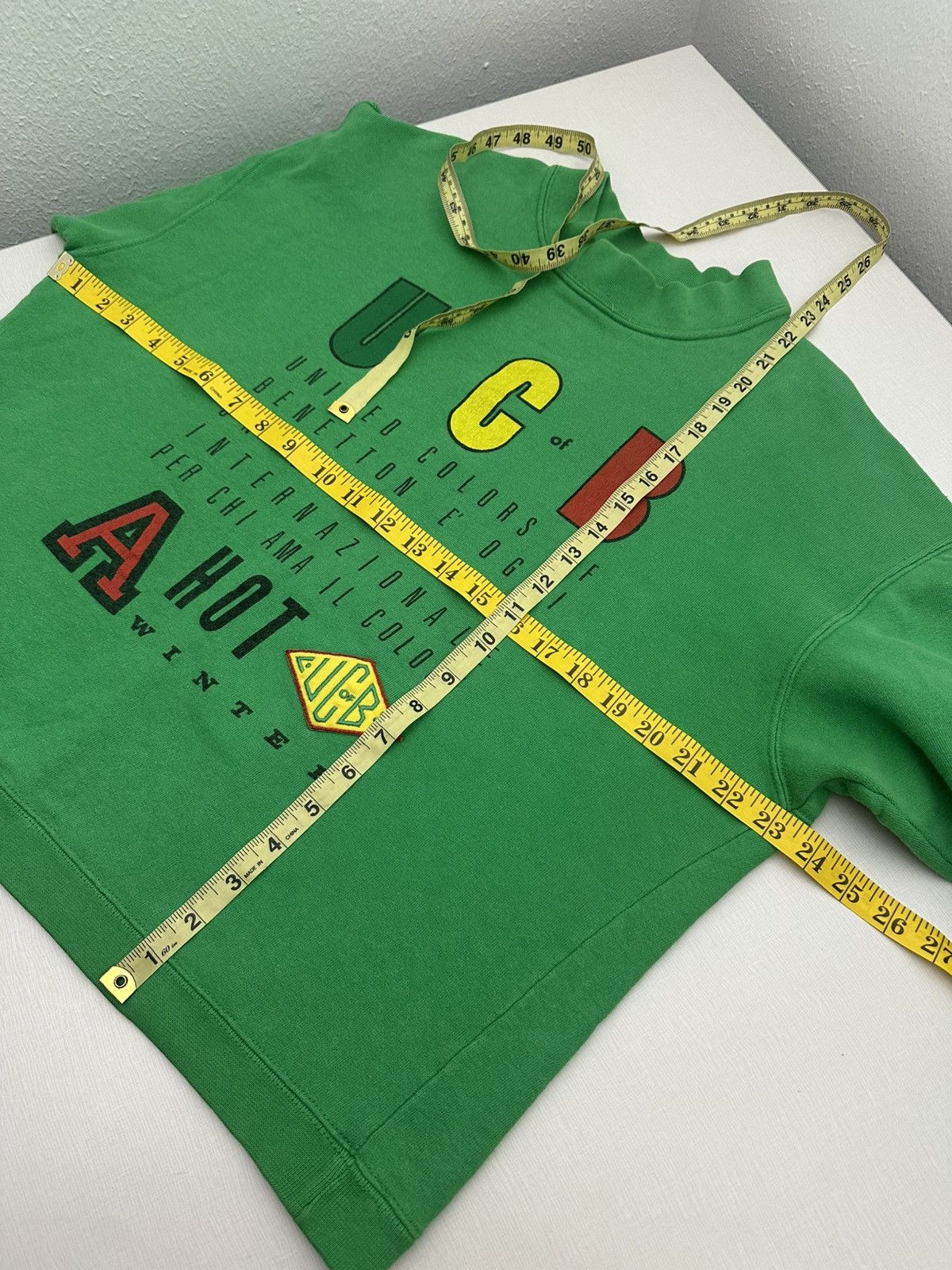 United Colors Of Benetton VTG 90s United Colors of Benetton Green Mock Neck Pullover M Size M / US 6-8 / IT 42-44 - 7 Thumbnail