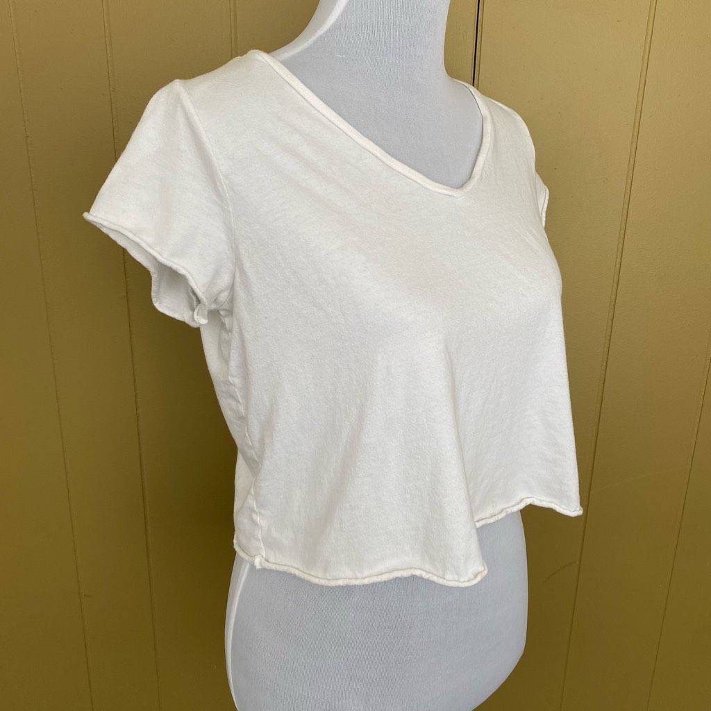 Other Wild Fable women S scoopneck short sleeve crop shirt white Size S / US 4 / IT 40 - 3 Thumbnail