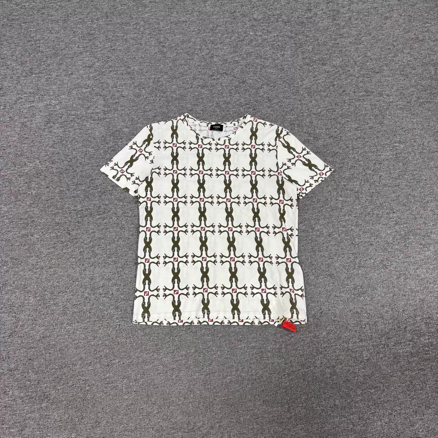 Fendi Fendi White Allover FF Snake Print Short Sleeve T-Shirt S Size US S / EU 44-46 / 1 - 1 Thumbnail