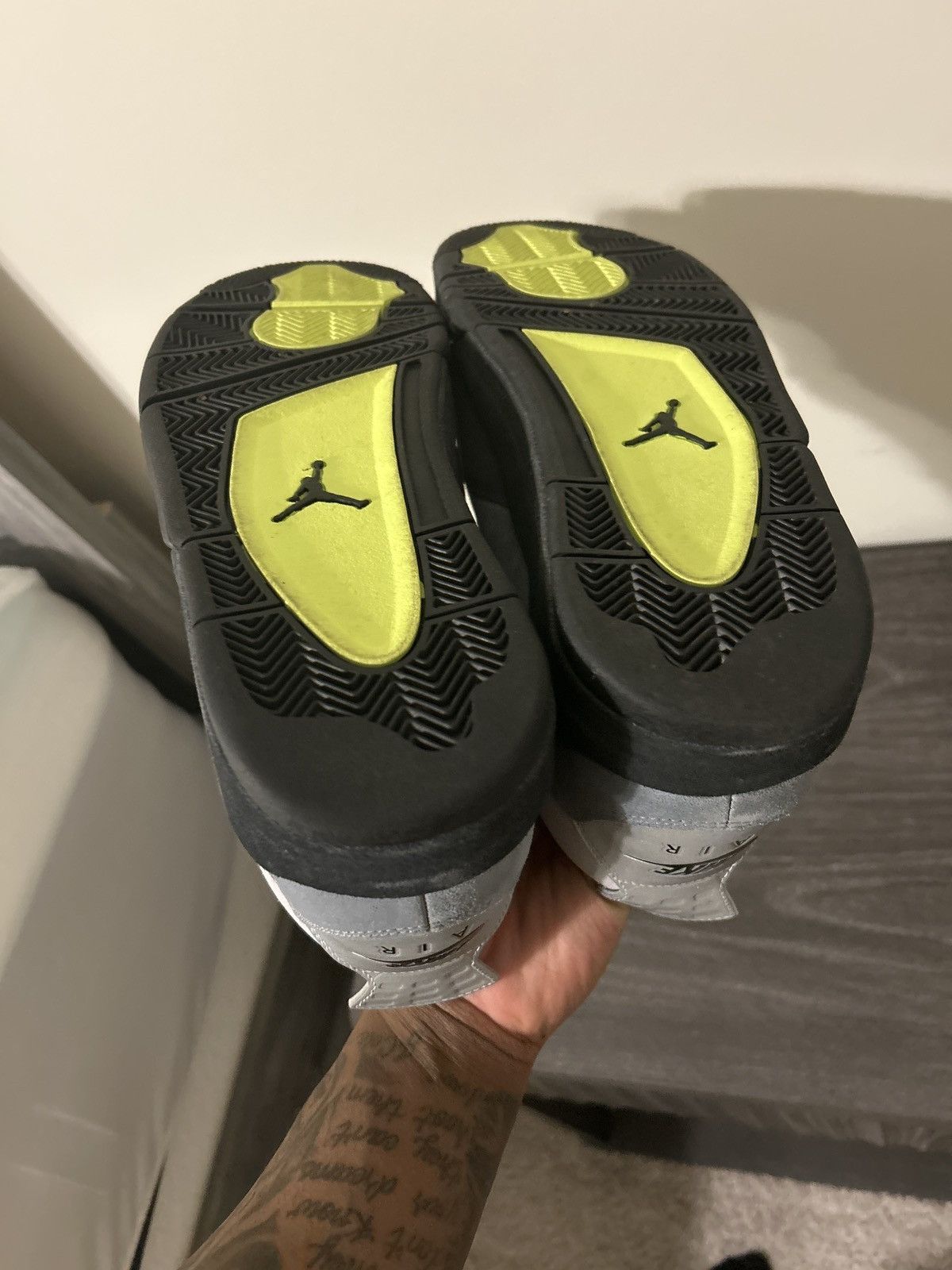 Jordan Brand Air Jordan 4 Retro SE Cool Grey/Volt-Wolf Grey Size US 12 / EU 45 - 4 Thumbnail