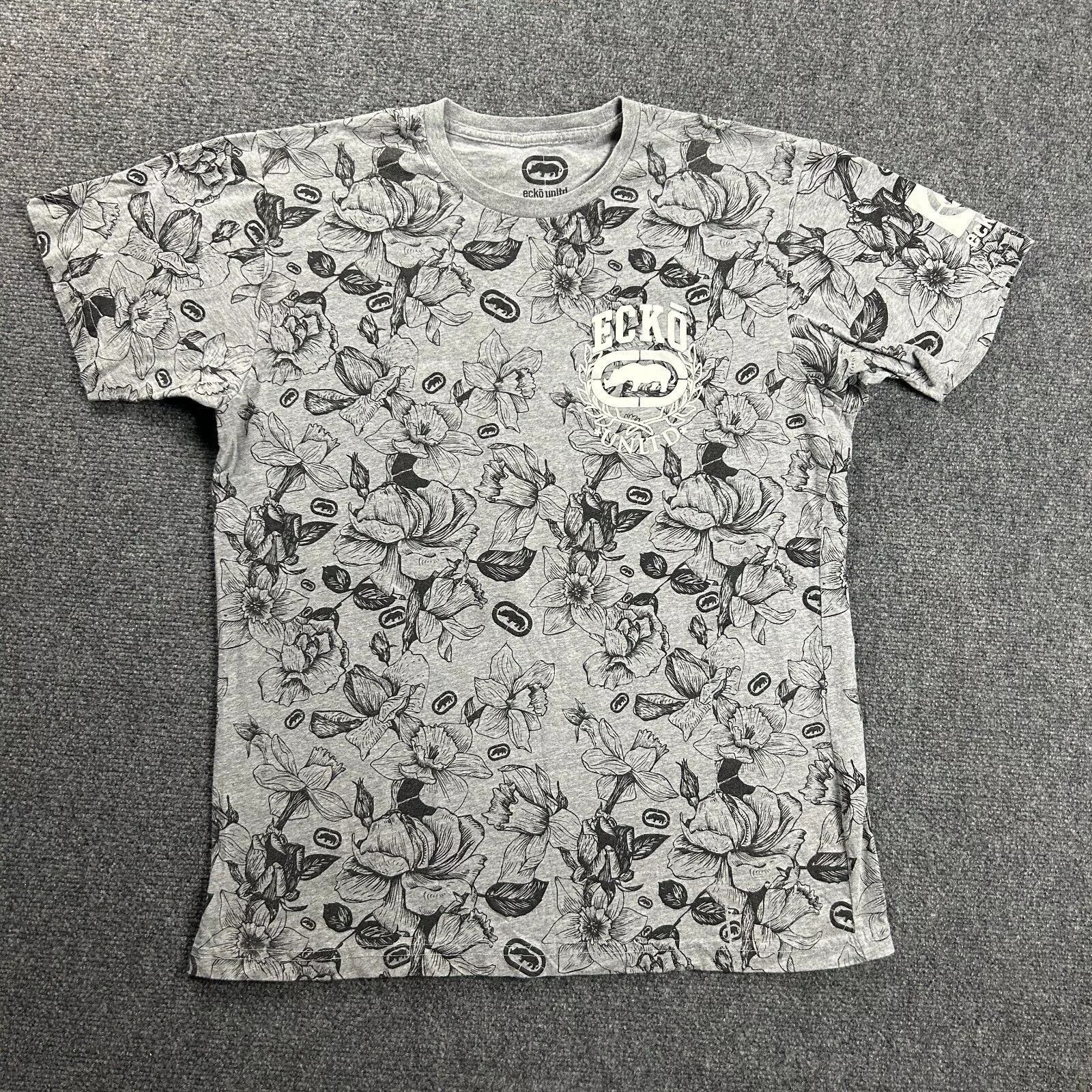 Ecko Unltd. Ecko Unltd Shirt Mens Crew Neck All Over Print Floral XL Size US XL / EU 56 / 4 - 1 Thumbnail