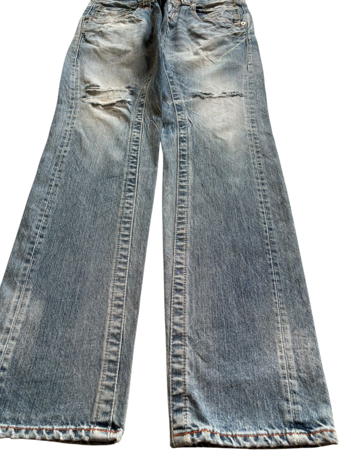 Japanese Brand Vintage Japanese Brand Mud Wash Distressed Ripped Jeans Size US 32 / EU 48 - 7 Thumbnail