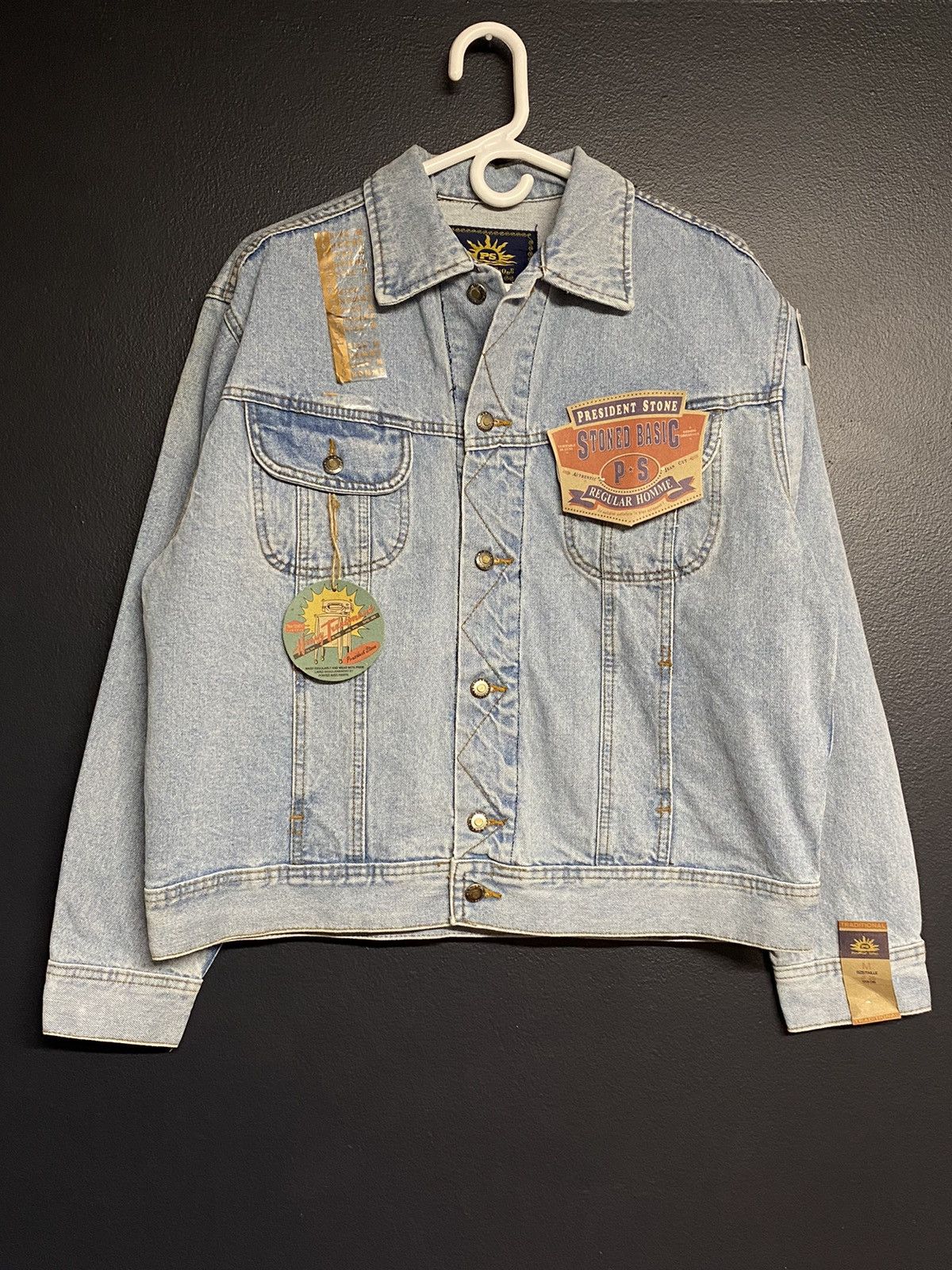 Vintage Men's Y2K Light Wash Denim Jacket Size US M / EU 48-50 / 2 - 1 Thumbnail