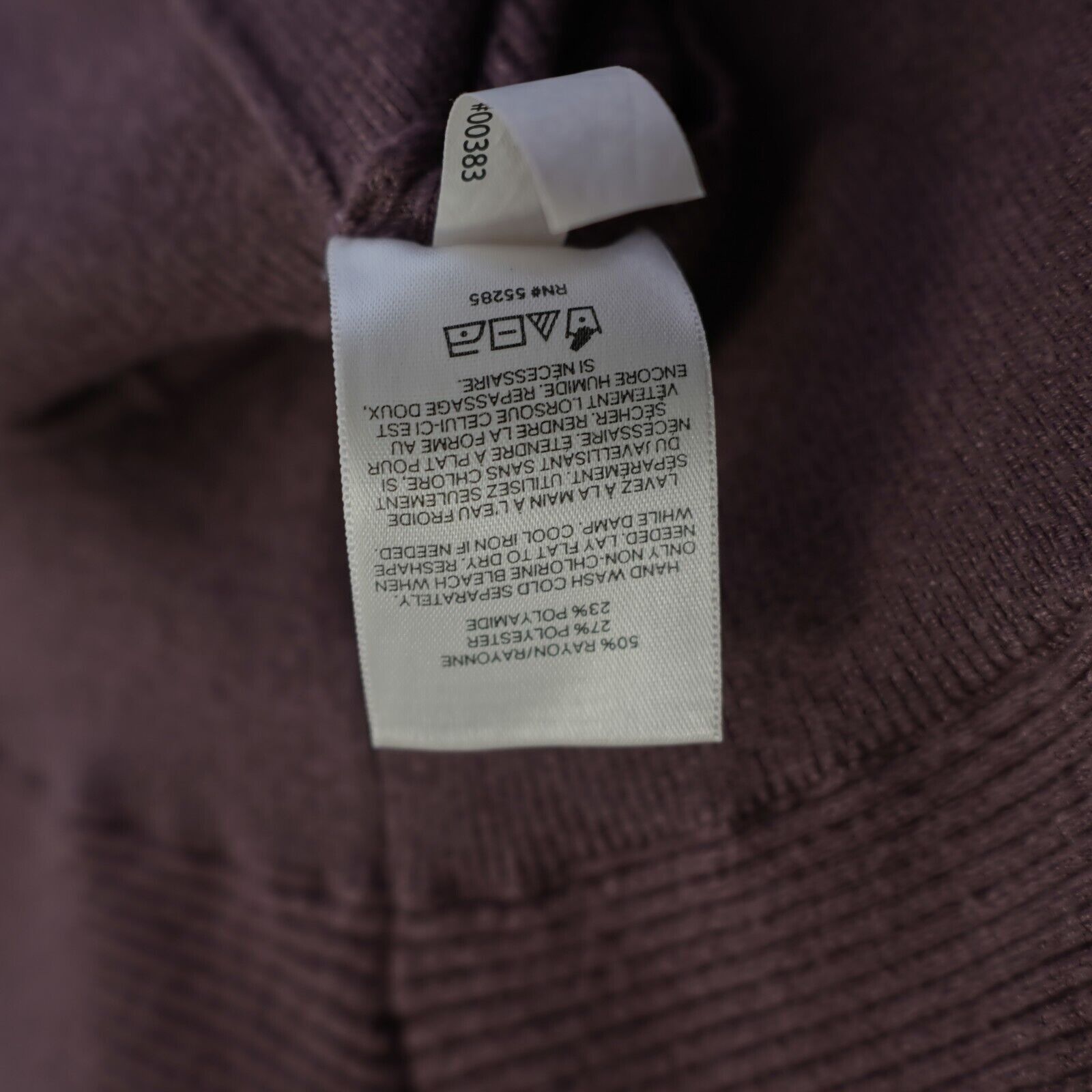 Express Express Small Purple Ribbed Scoop Neck Sweater Rayon Polyest Size S / US 4 / IT 40 - 7 Thumbnail