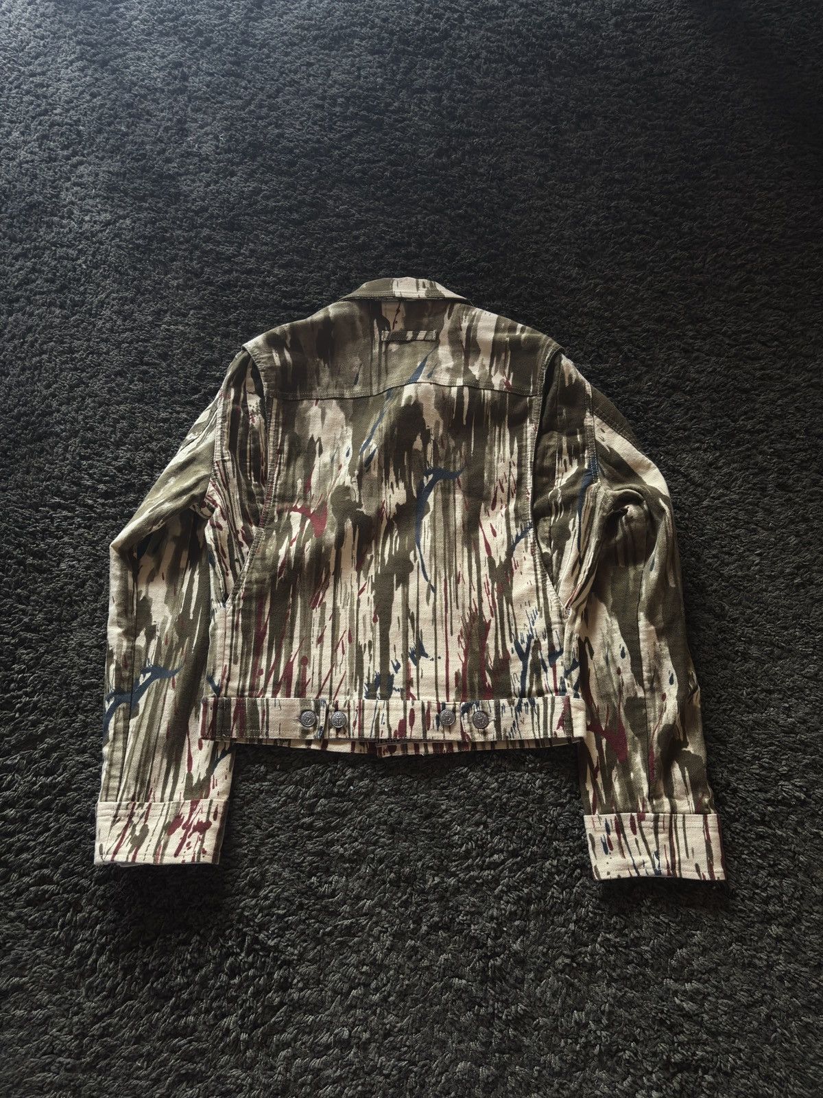 Jean Paul Gaultier FW97 Jean Paul Gaultier Blood Splatter Vomit Denim Jacket Size US XS / EU 42 / 0 - 6 Thumbnail