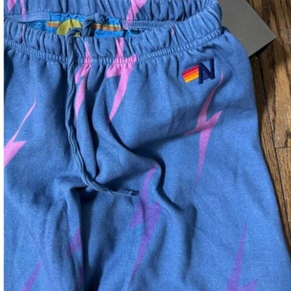 Aviator Nation Aviator Nation Blue, Pink, & Purple Bolt Repeat Sweatpants‎ Size 30" / US 8 / IT 44 - 4 Thumbnail