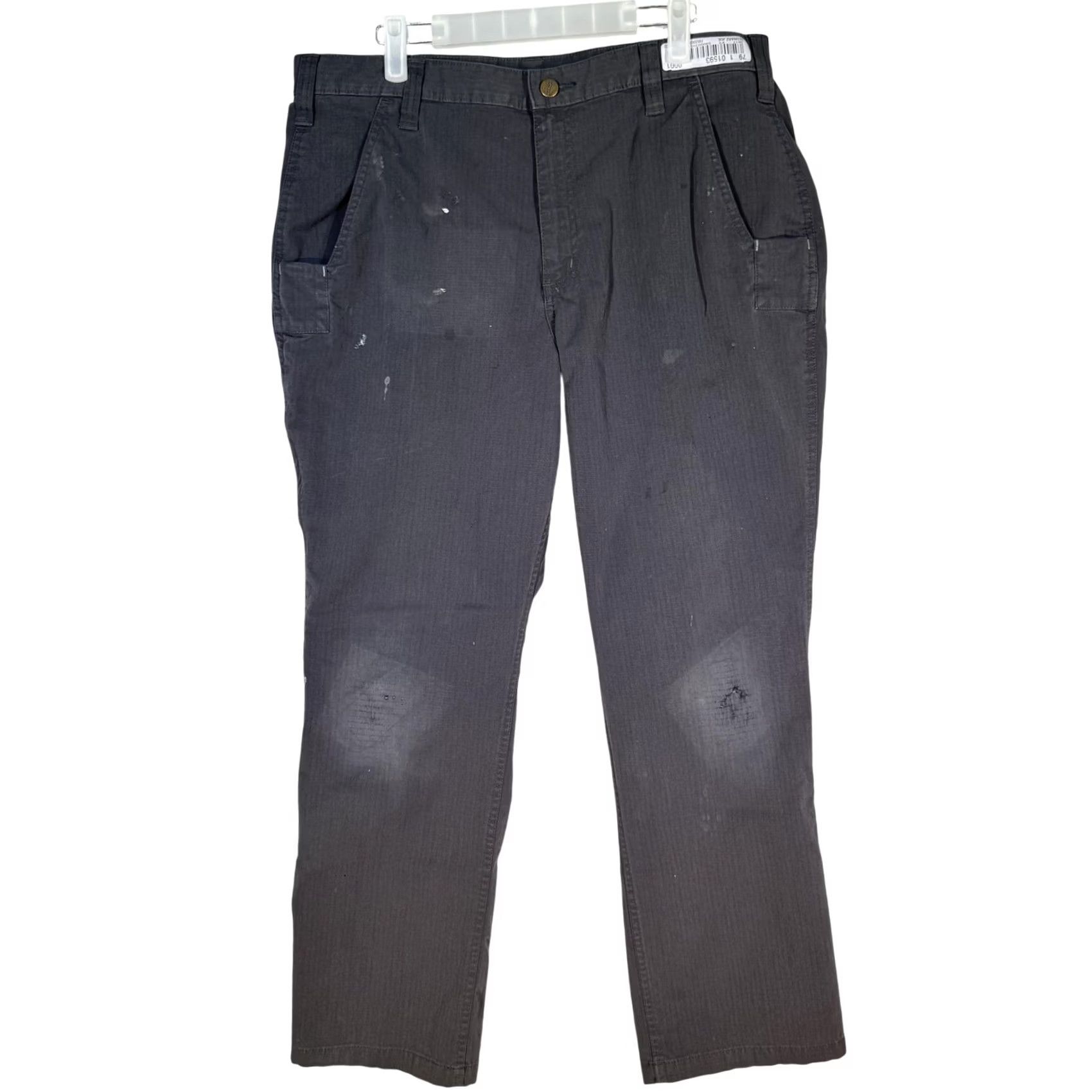 Carhartt Carhartt Pants Mens 34x29 Ripstop Workwear Carpenter Gray 34x29 Distressed Stains Pockets Logo Zipper Carhartt Industrial Work Pants Mens Size US 34 / EU 50 - 2 Thumbnail