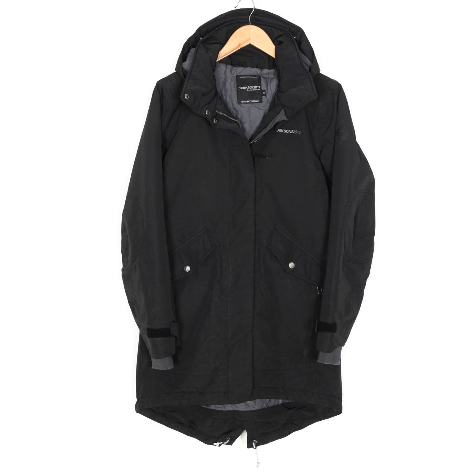 Vintage DIDRIKSONS Tanja Parka Jacket Women Size EU 36 Hooded Padded Waterproof MJ5439 Size XS / US 0-2 / IT 36-38 - 2 Thumbnail