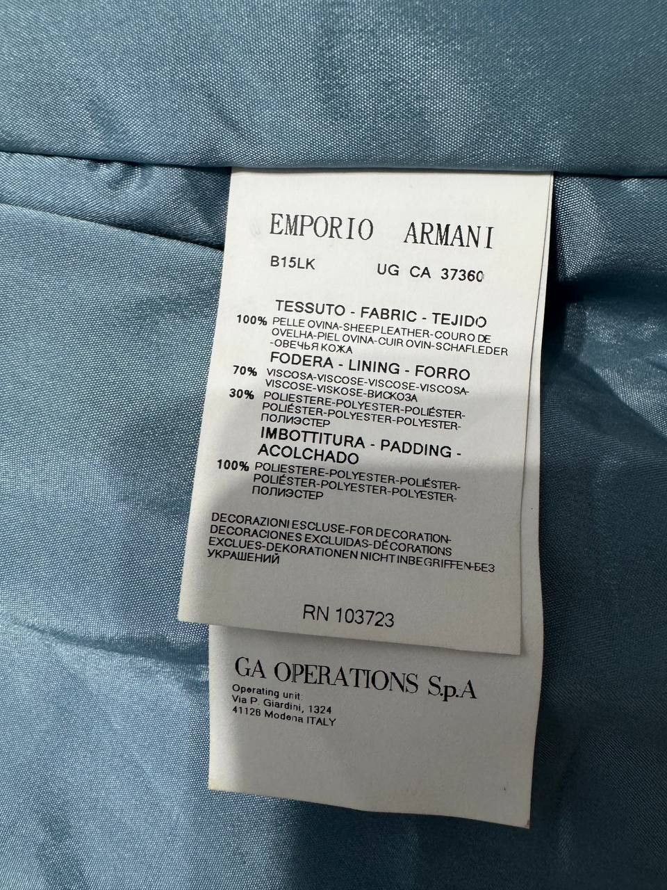 Emporio Armani Armorio Armani Sheepskin Leather Jacket Size L / US 10 / IT 46 - 12 Thumbnail