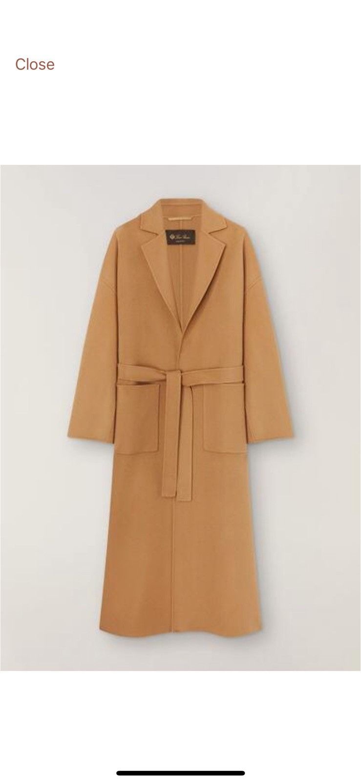 image of Loro Piana O1Loc1C0124 Dressing Gown Coat In Beige, Women's (Size XL)