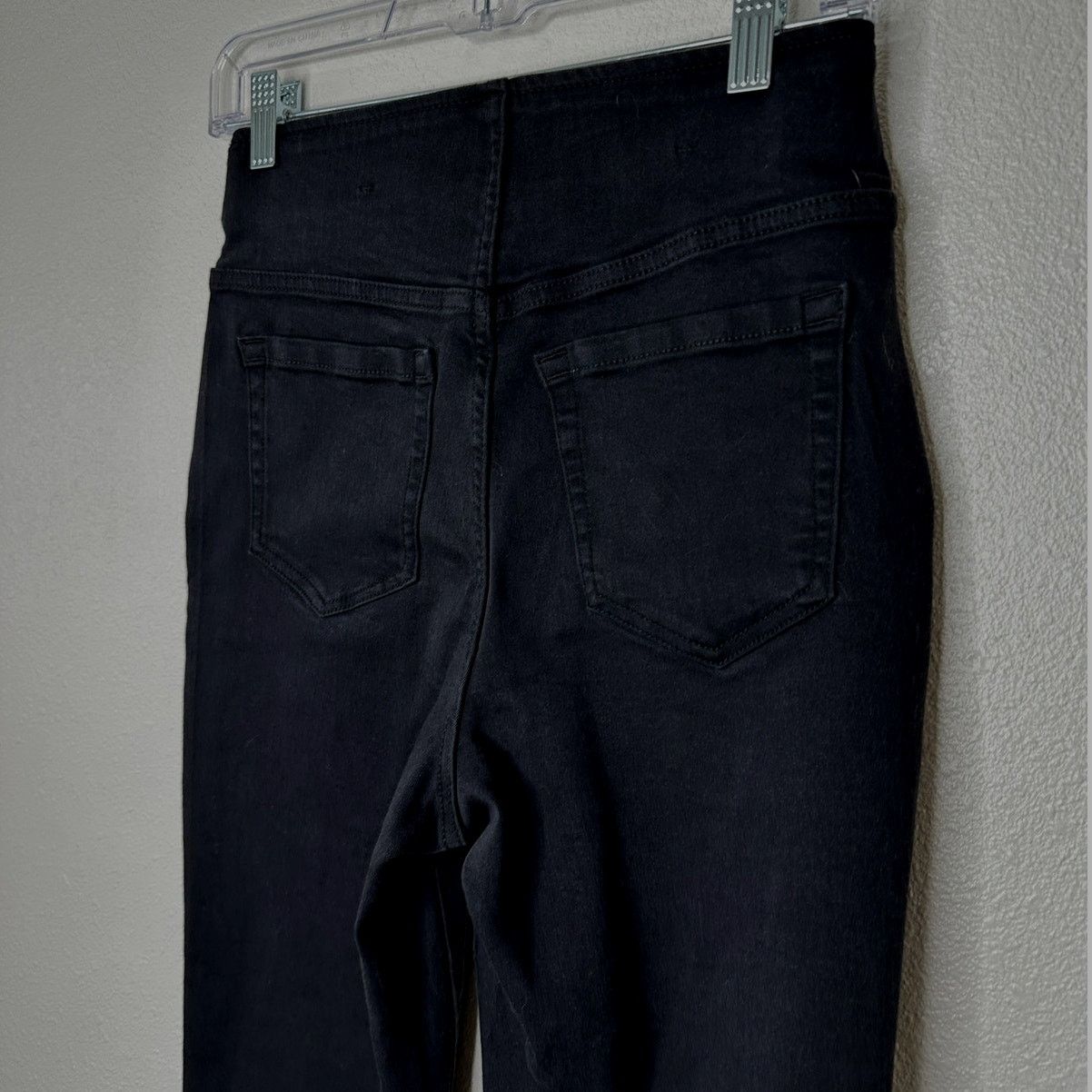 I.N.C I.N.C. Black Pull On Sailor Button High Rise Flare Jeans 6 Size 28" / US 6 / IT 42 - 6 Thumbnail