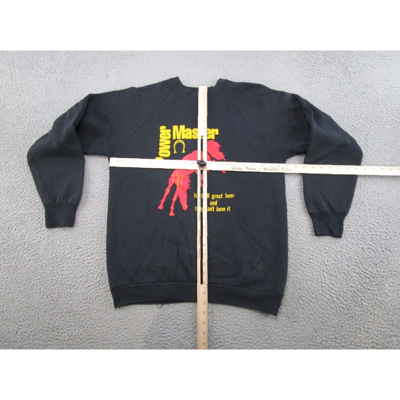 Fruit Of The Loom VINTAGE Colt 45 Malt Liquor Power Master Double Sided Sweatshirt Raglan Size L Black Nike? Size US L / EU 52-54 / 3 - 7 Thumbnail