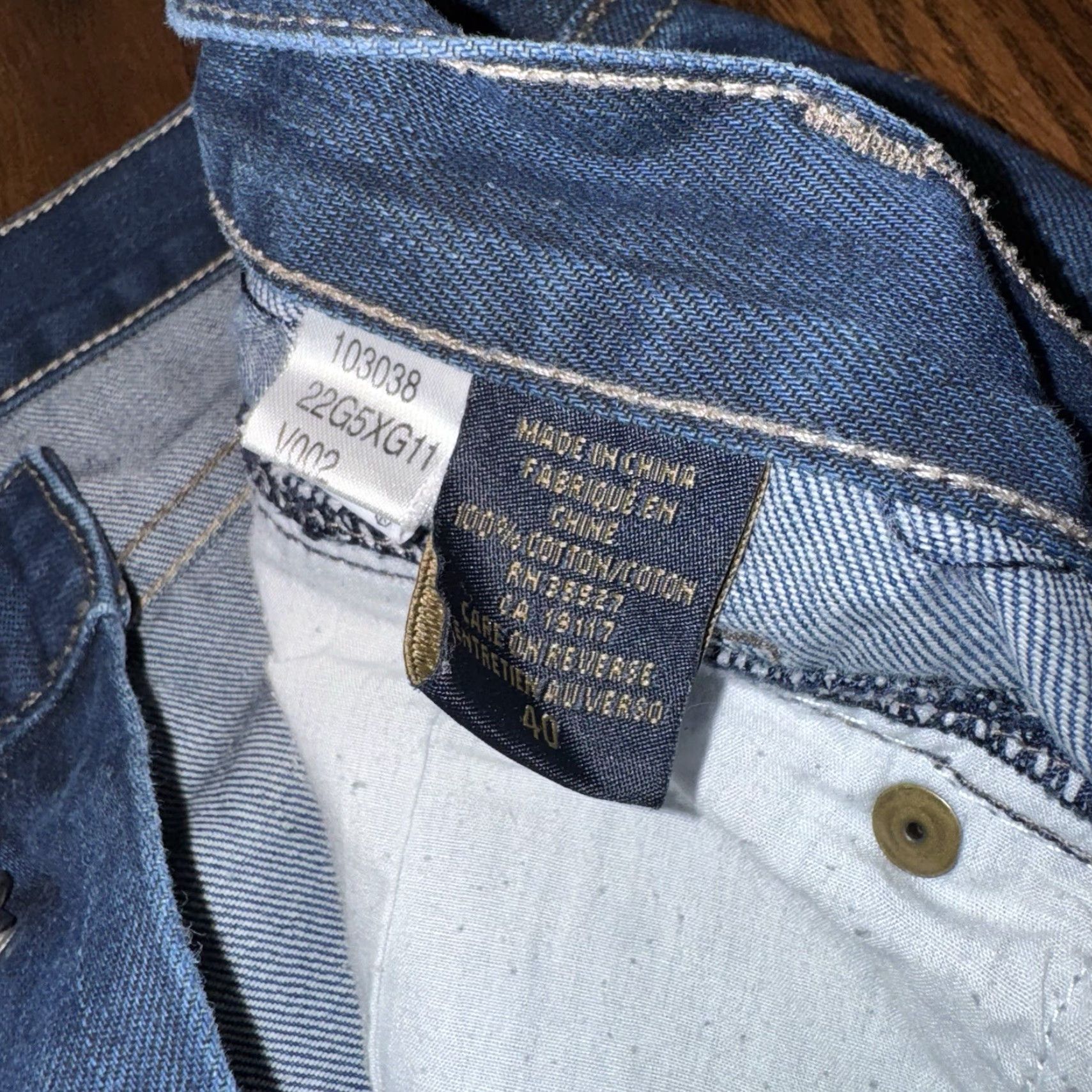Denime VINTAGE Marithe Francois Girbaud Jeans Mens 40x24 Blue Wide-Leg Baggy Denim Y2K Retro 90s Hip Hop Streetwear Mens Size US 40 / EU 56 - 5 Thumbnail