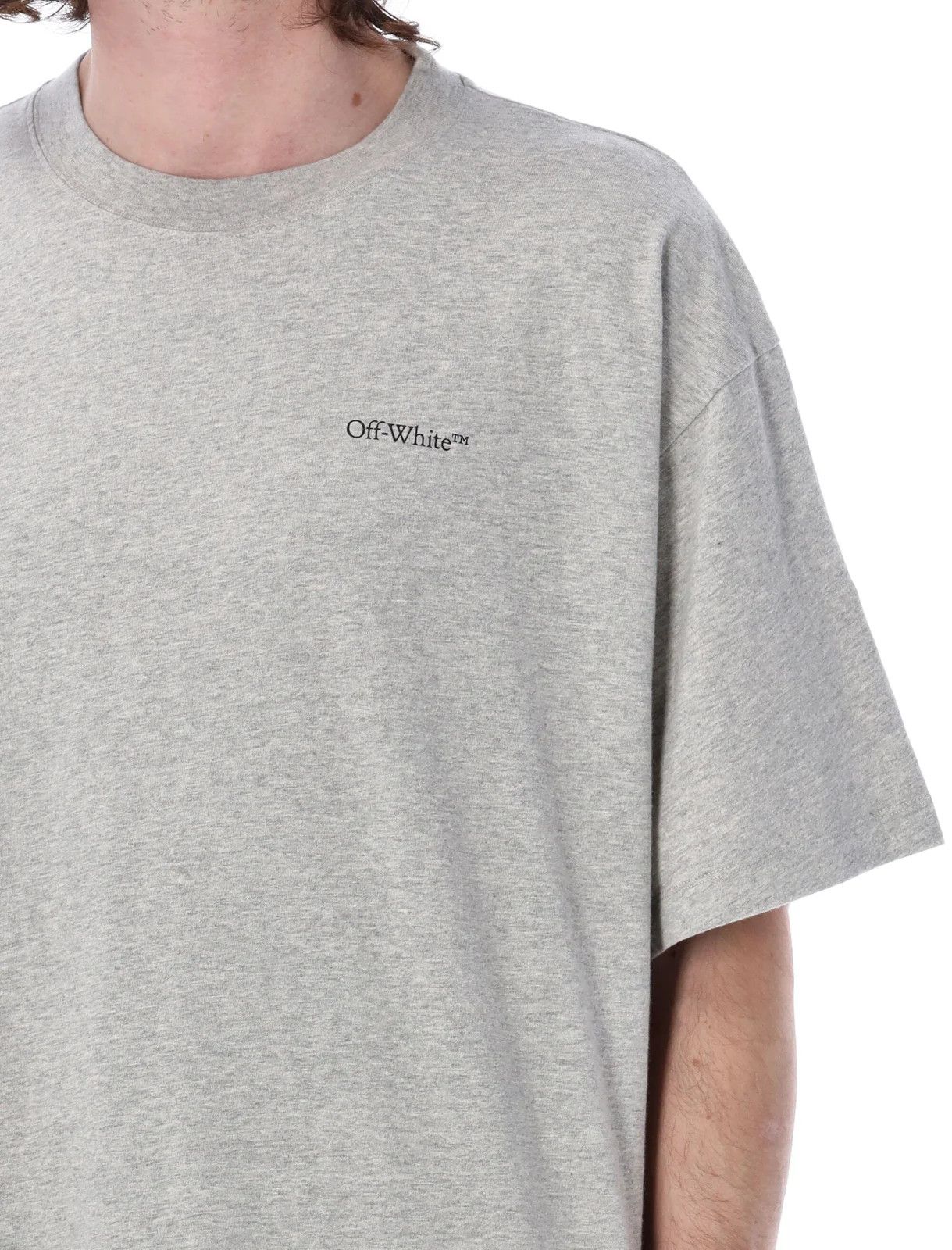Off-White o1y0325 Logo Crewneck T-Shirt in Grey Size US S / EU 44-46 / 1 - 2 Thumbnail