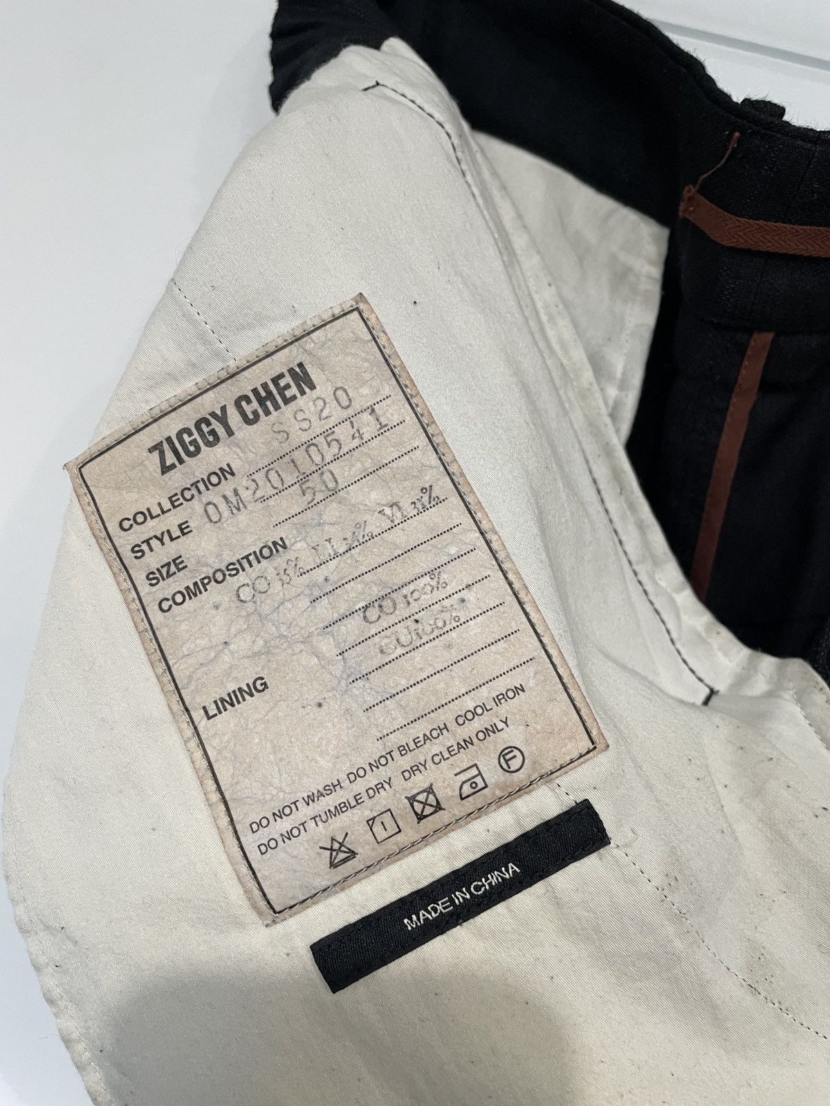 Ziggy Chen SS20 RAW EDGE COTTON LINEN VISCOSE CROPPED TROUSERS Size US 34 / EU 50 - 6 Thumbnail