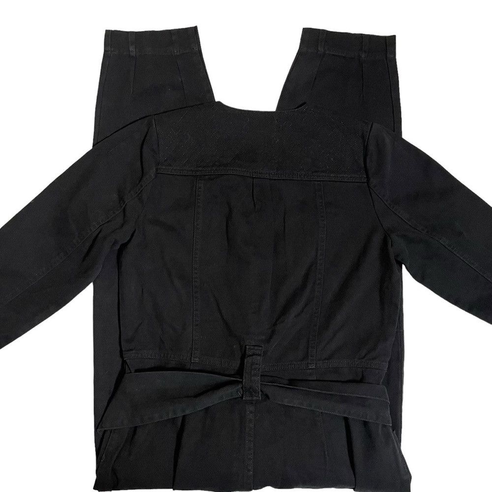 Joie NWT New $328 Joie Leray Cotton Belted Black Jumpsuit Size 2 Size 26" / US 2 / IT 38 - 4 Thumbnail