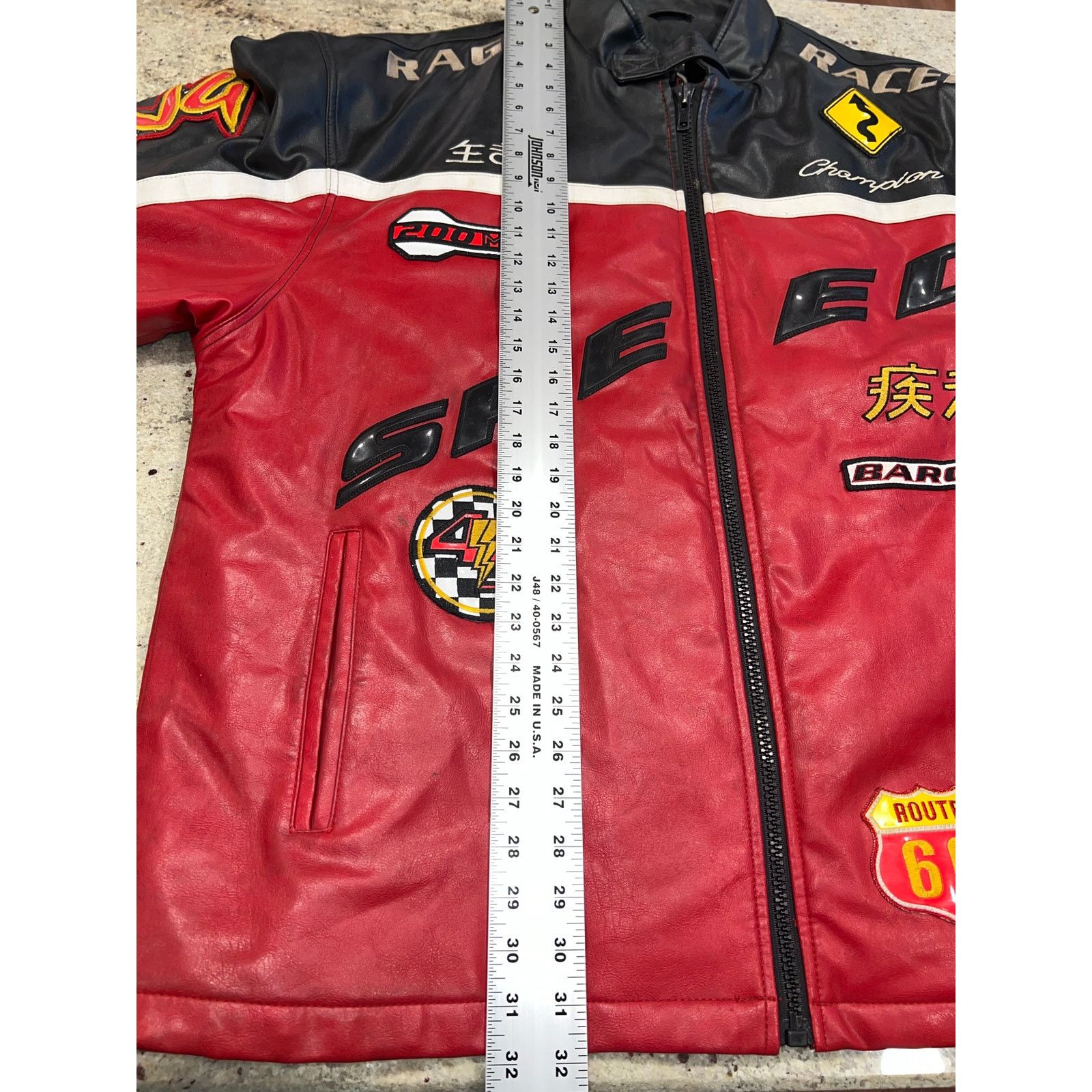 & Other Stories Y2K Japanese Barcode Champion Racing Leather Jacket Size 2XL Size US XXL / EU 58 / 5 - 4 Thumbnail
