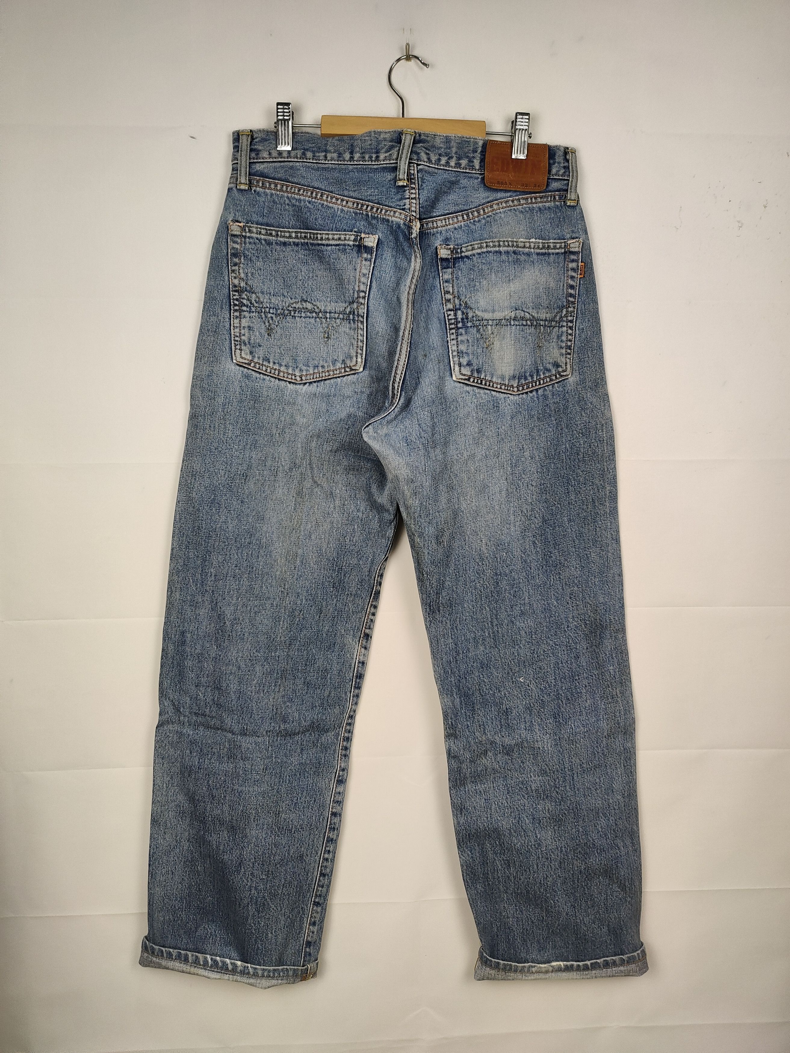 Edwin Vintage Edwin Distressed Selvedge Denim Pant Size US 30 / EU 46 - 3 Thumbnail