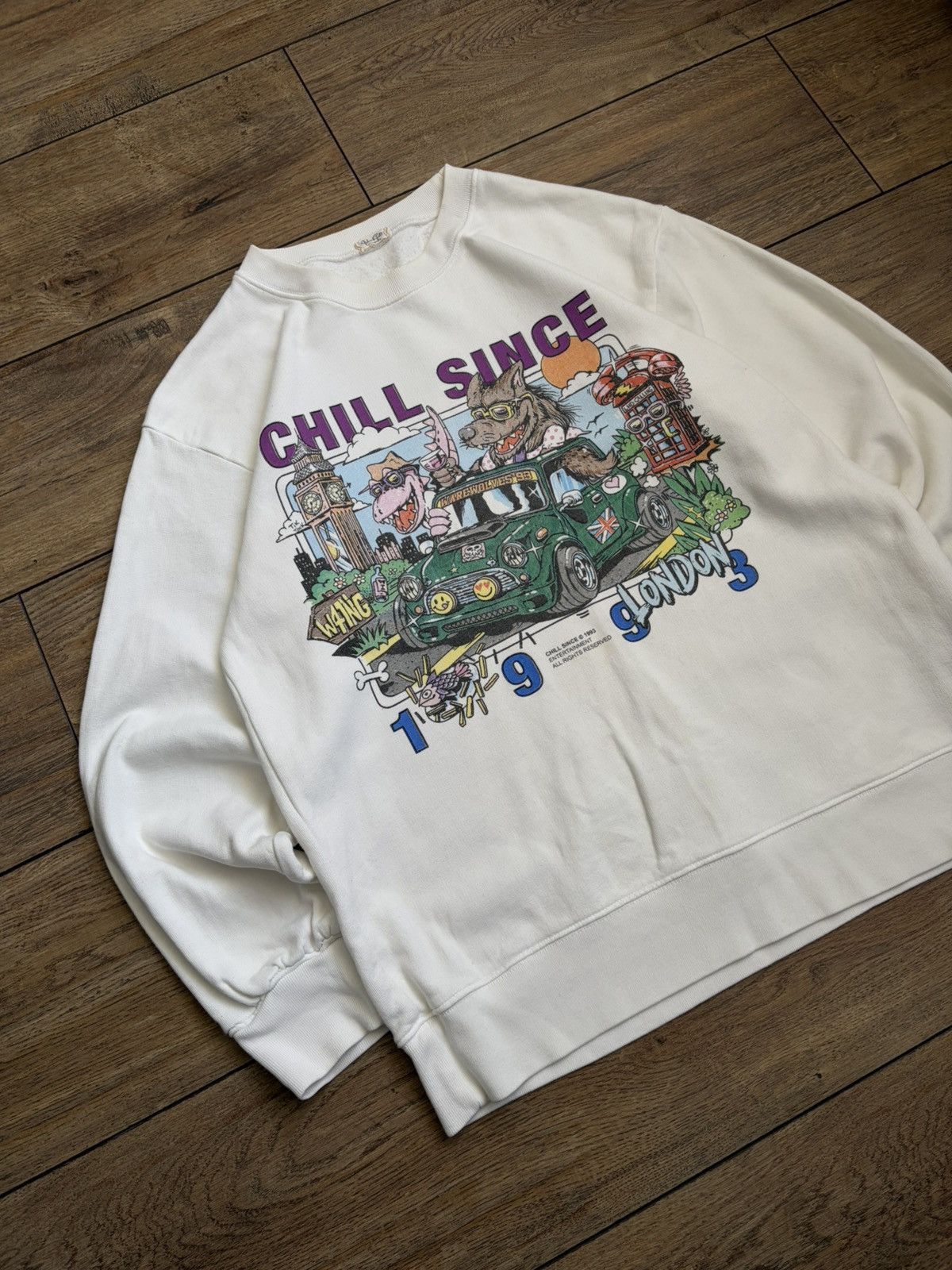 Other Vintage Chill Since London 1993 Distressed Sweatshirt Size US M / EU 48-50 / 2 - 3 Thumbnail