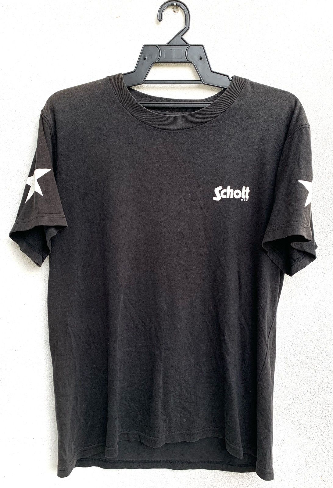 Schott Black Tee Schott Size US S / EU 44-46 / 1 - 2 Thumbnail