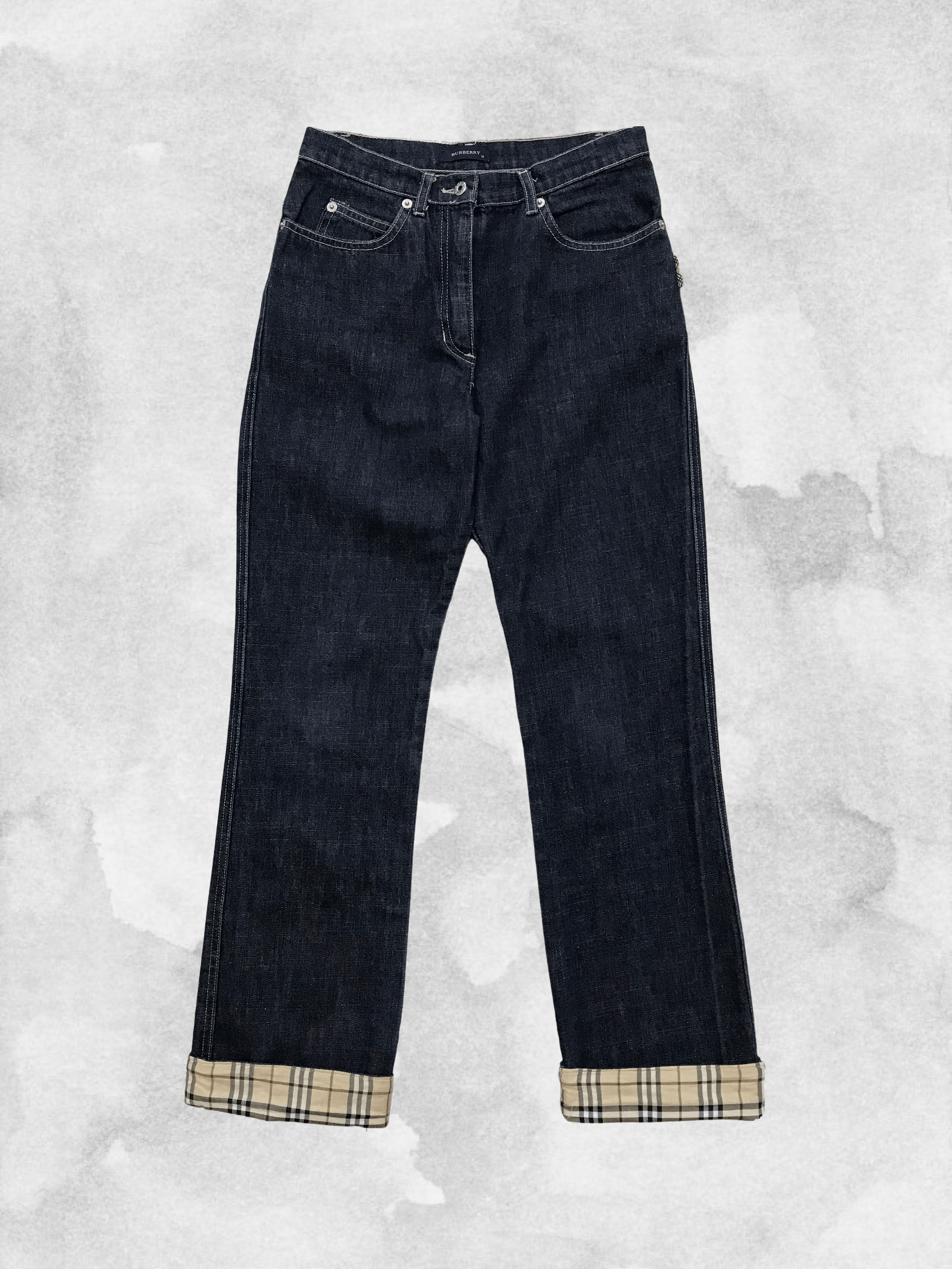 Burberry BURBERRY Jeans Denim Nova Check Pants 12Y Kids Size 12 Years Size 26" / US 2 / IT 38 - 1 Thumbnail