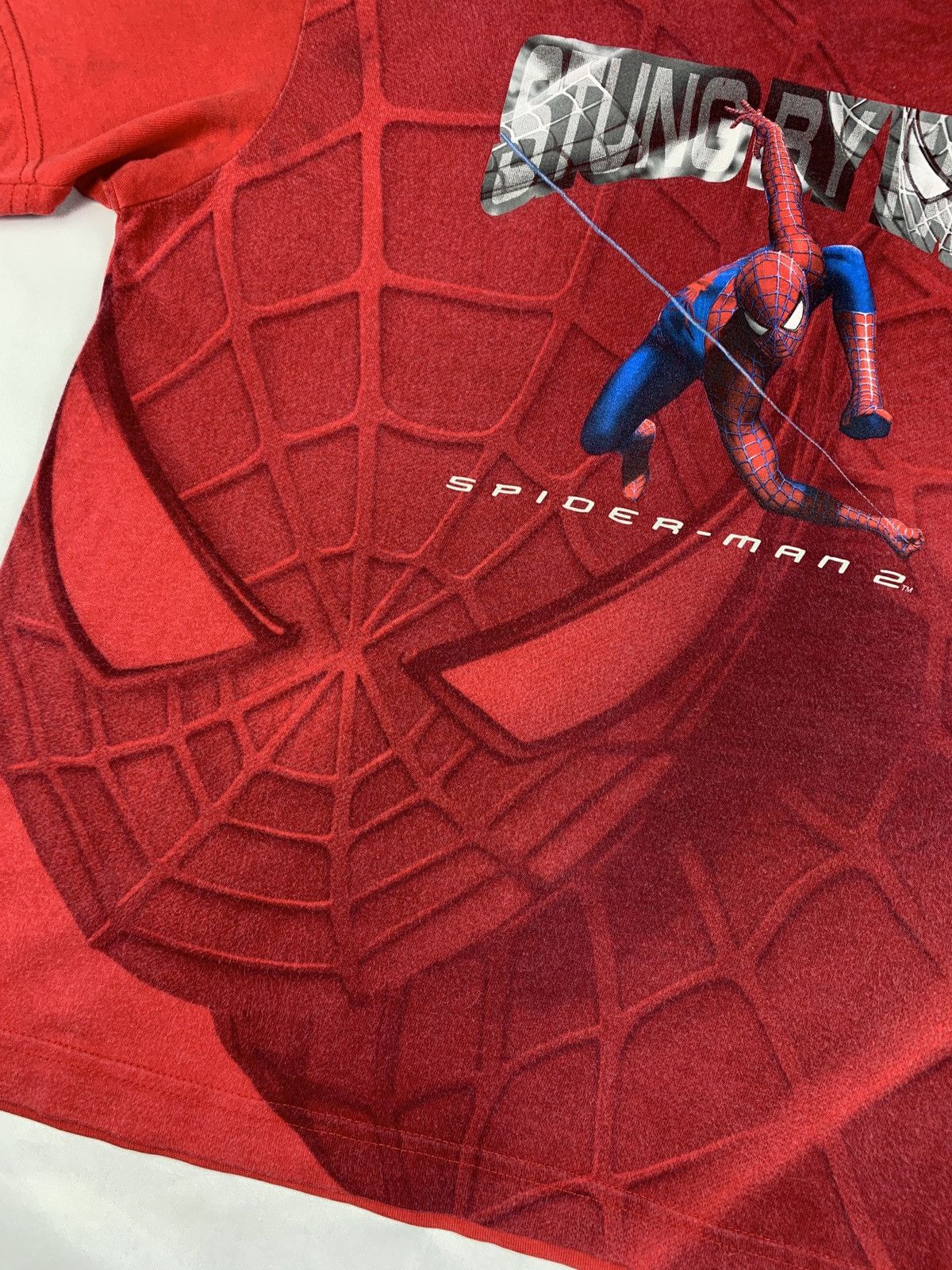 2000s Spiderman 2 Movie Promo Red Mega Graphic Baby Tee