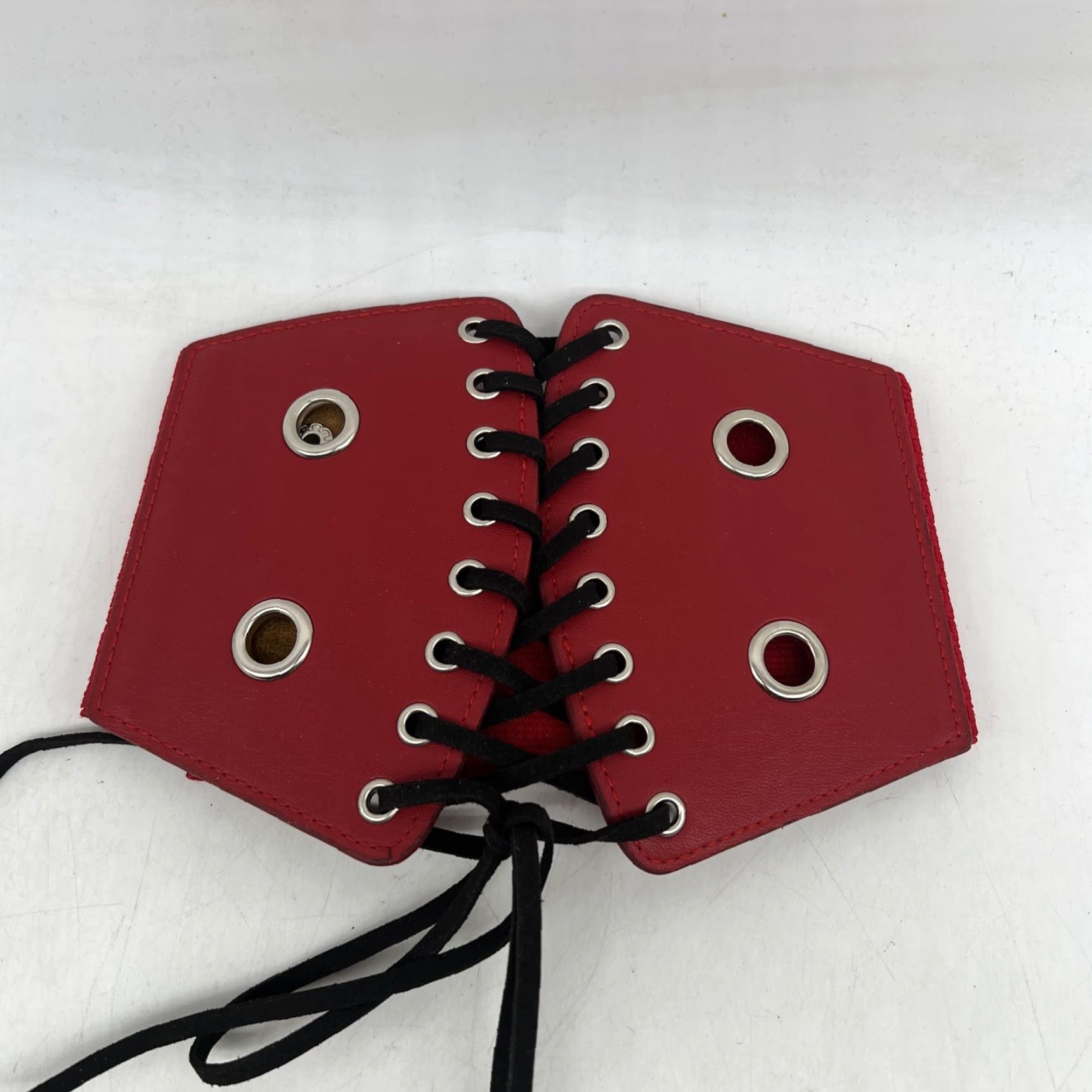 Vintage VINTAGE Sassy Pirate Wench Costume Belt Red Stretch 34” Size ONE SIZE - 2 Thumbnail