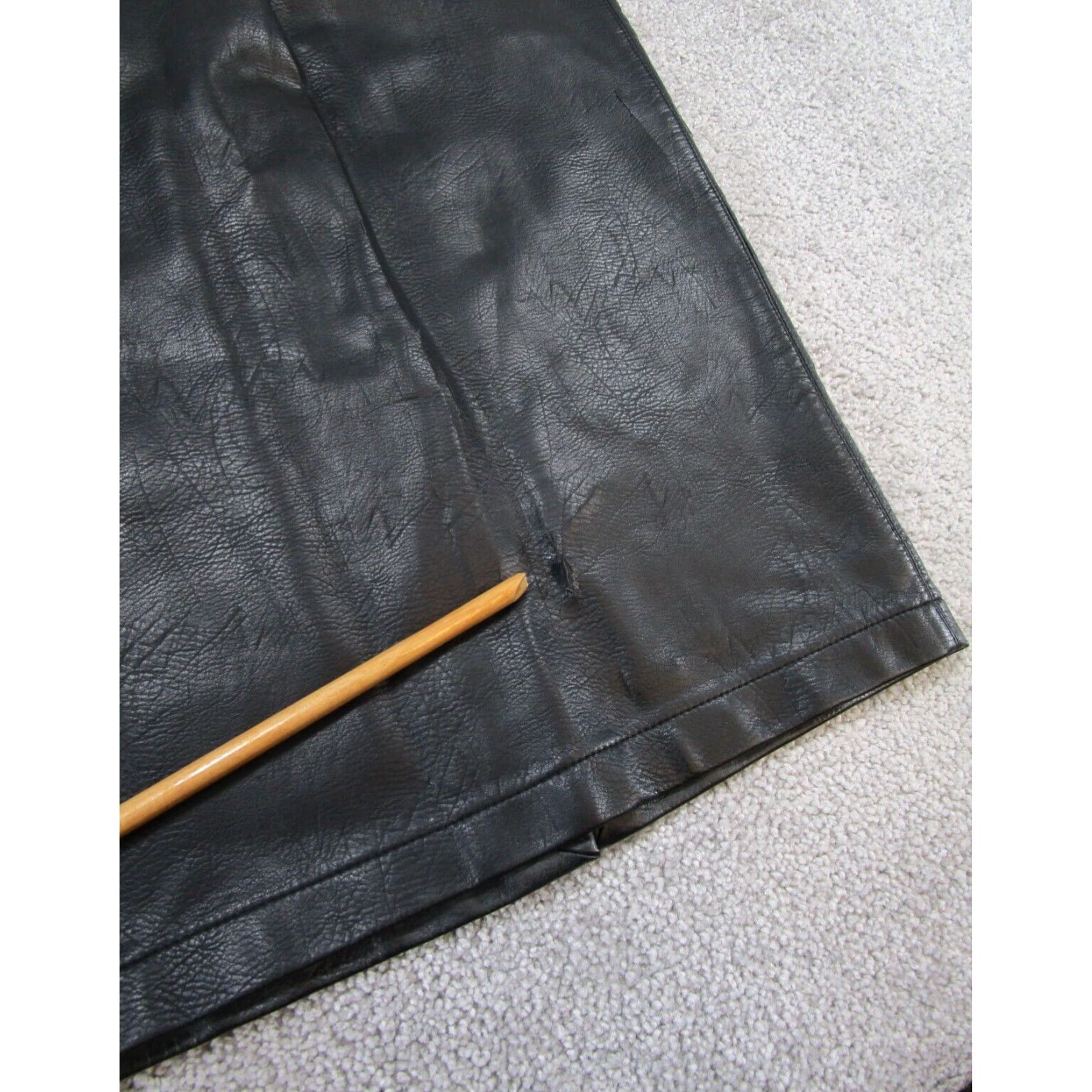 Zara Zara Faux Leather Midi Pencil Skirt Womens Small Black Size 28" / US 6 / IT 42 - 2 Thumbnail