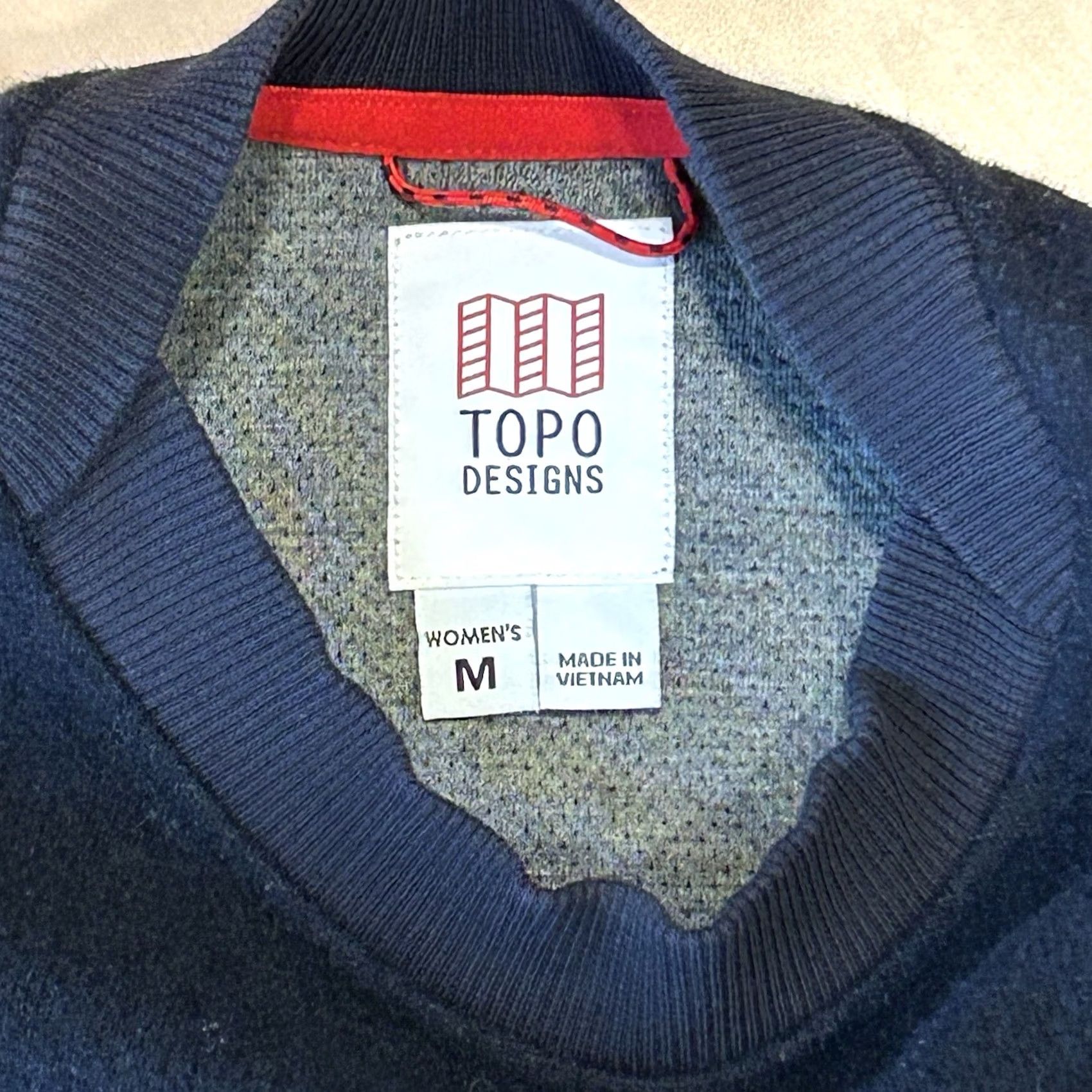 Topo Designs VINTAGE Topo Designs Global Wool Sweater Blue Long Sleeve Crewneck Women's Medium Regular Wool Blend Logo Distressed N/A Size M / US 6-8 / IT 42-44 - 5 Thumbnail