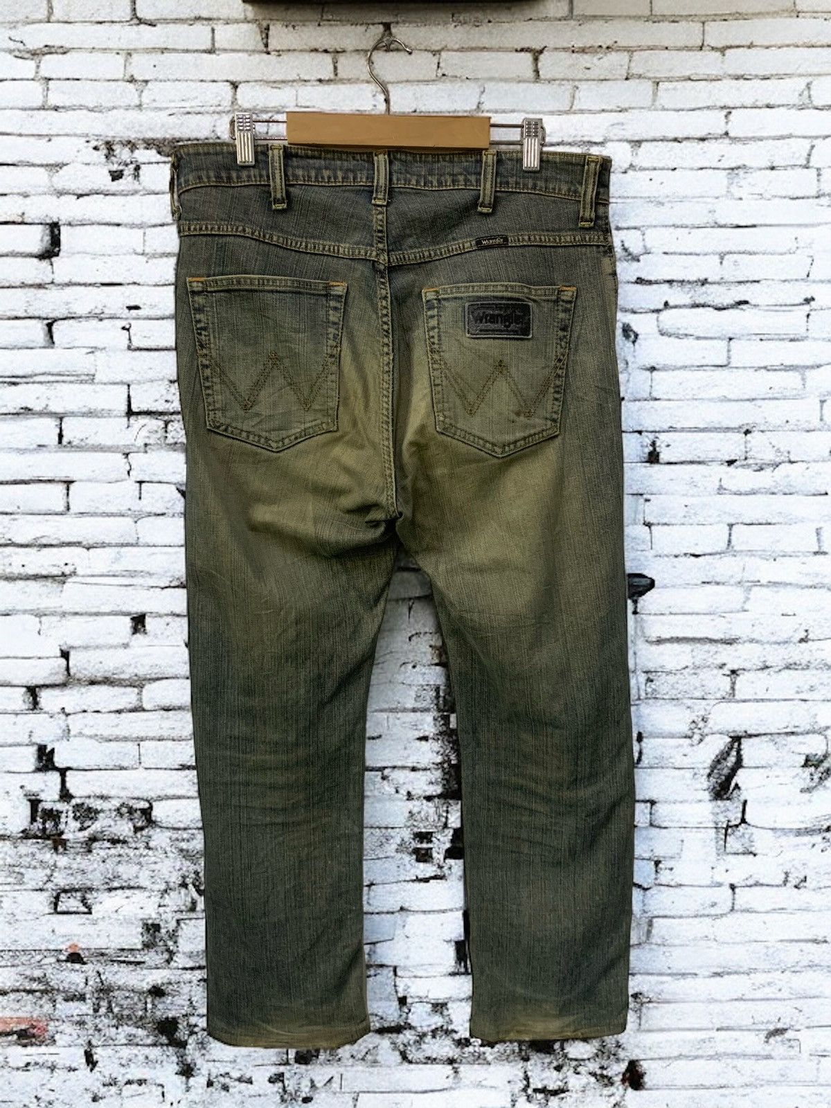 If Six Was Nine Wrangler Mudwash Distressed Jeans (A37) Size US 34 / EU 50 - 2 Thumbnail