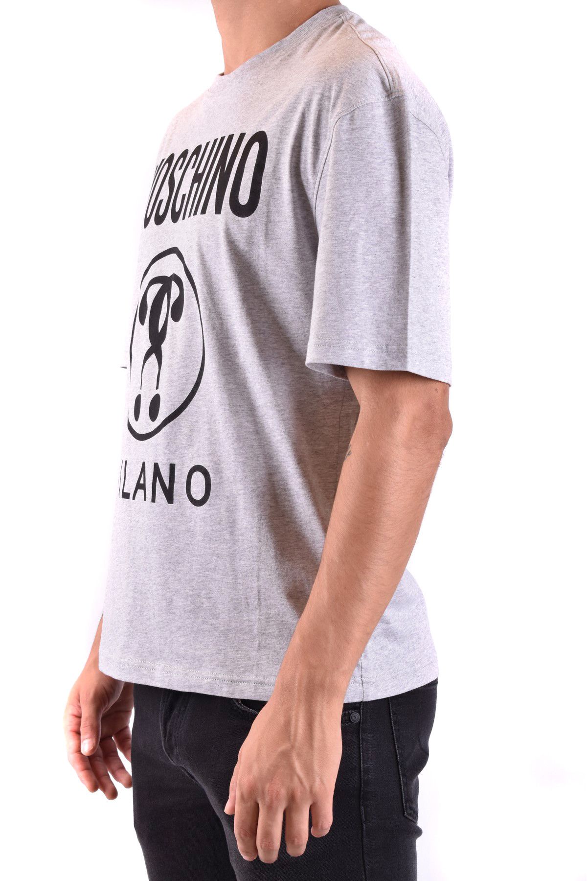 Moschino o1y0225 Logo T-Shirt in Light Grey Size US XXS / EU 40 - 4 Thumbnail