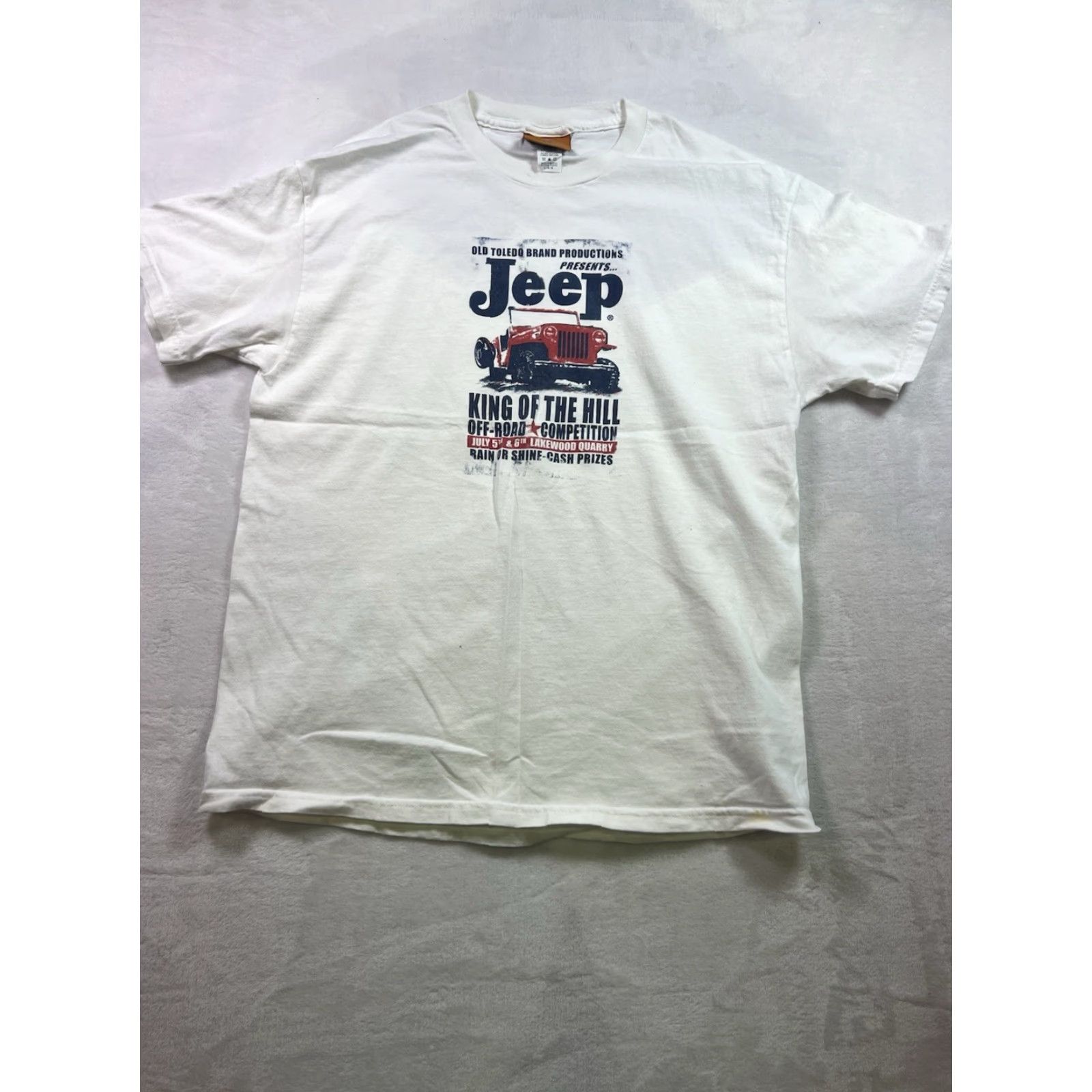 Jeep VINTAGE Jeep King Of The Hill Off Road Comp T-Shirt Mens White XXL Size US L / EU 52-54 / 3 - 2 Thumbnail