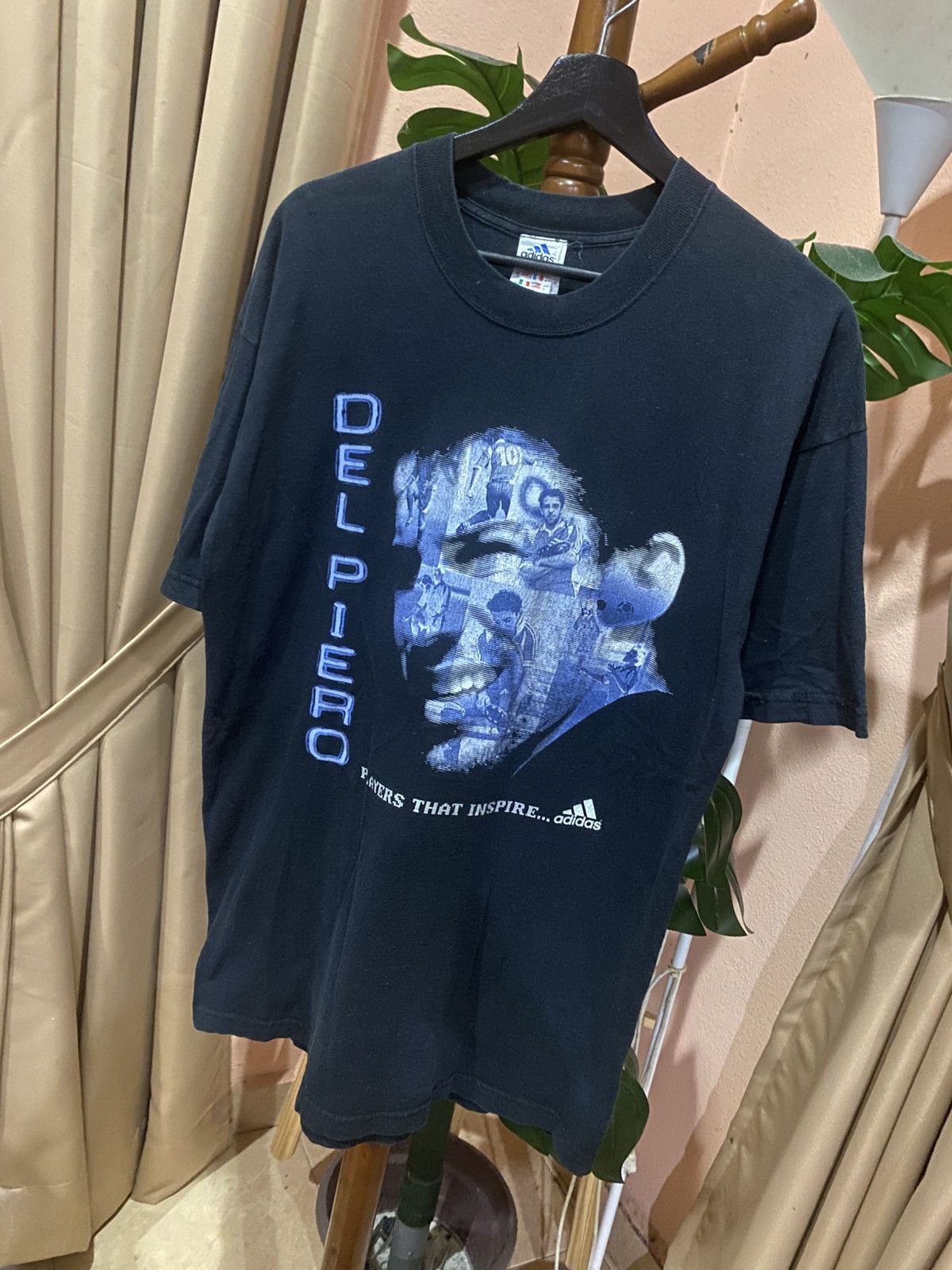 Other Vintage Adidas Del Piero Graphic T-Shirt Black Made in UK Size US M / EU 48-50 / 2 - 2 Thumbnail