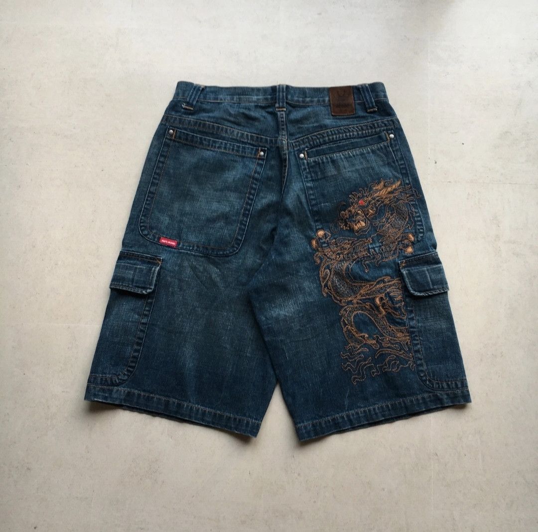 JNCO Vintage JNCO dragon print baggy shorts Size US 33 - 1 Thumbnail