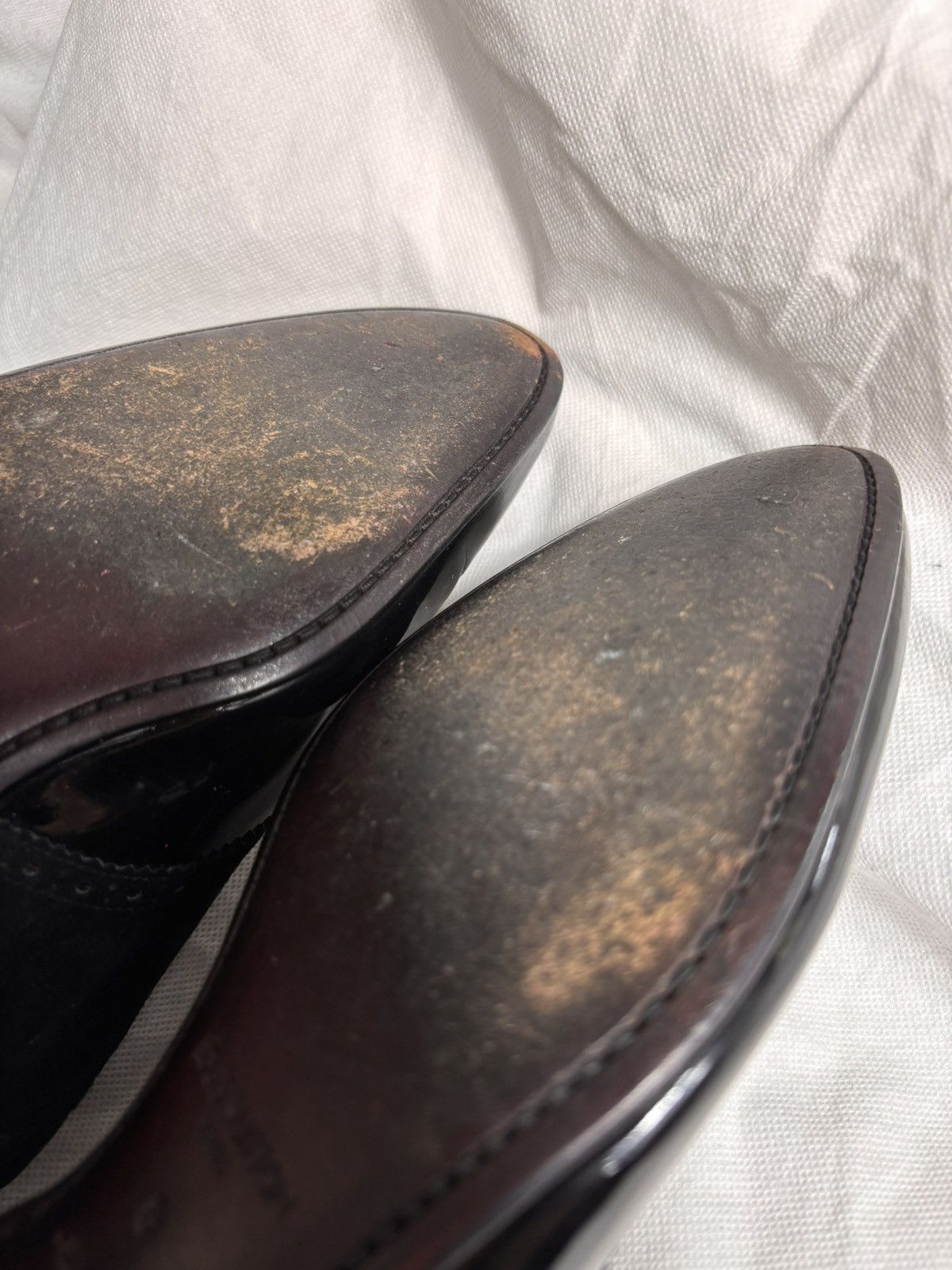 Louis Vuitton Louis Vuitton Damier Satin Patent & Suede Mens Shoes Size US 8 / EU 41 - 10 Thumbnail