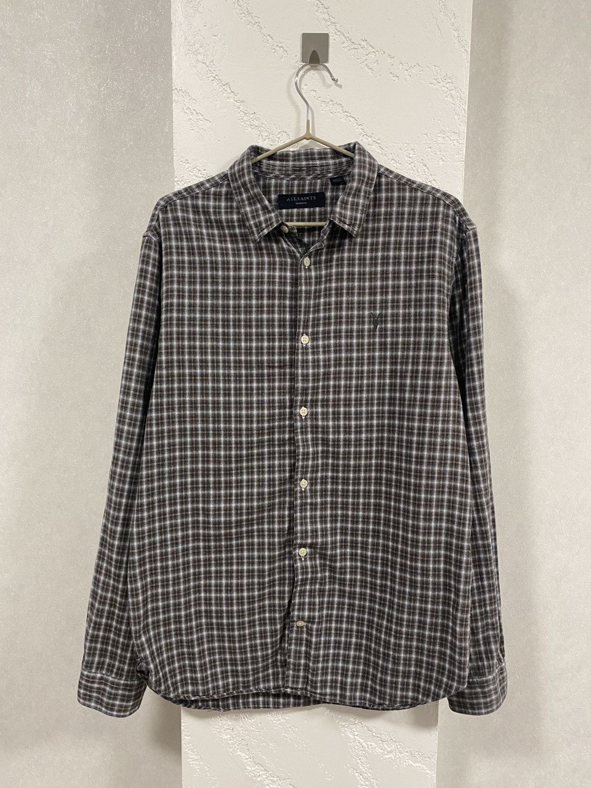 Allsaints AllSaints Checkered light Flannel Button Shirt Size: M Size US M / EU 48-50 / 2 - 1 Thumbnail