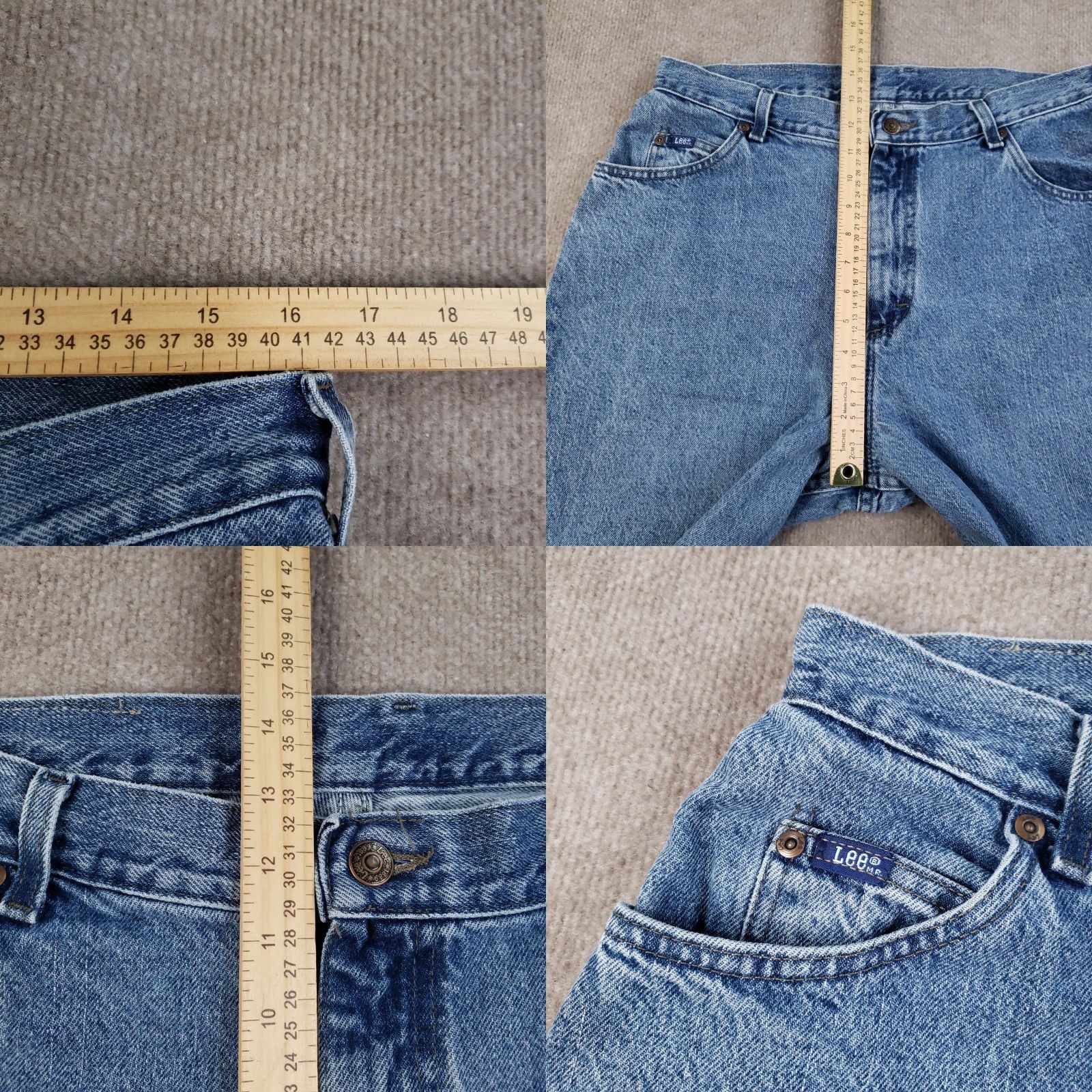 Lee VINTAGE Lee Jeans Womens 16 Blue High Rise Tapered Leg Relaxed Fit Denim 90s Size 38" / US 16 / IT 52 - 8 Thumbnail