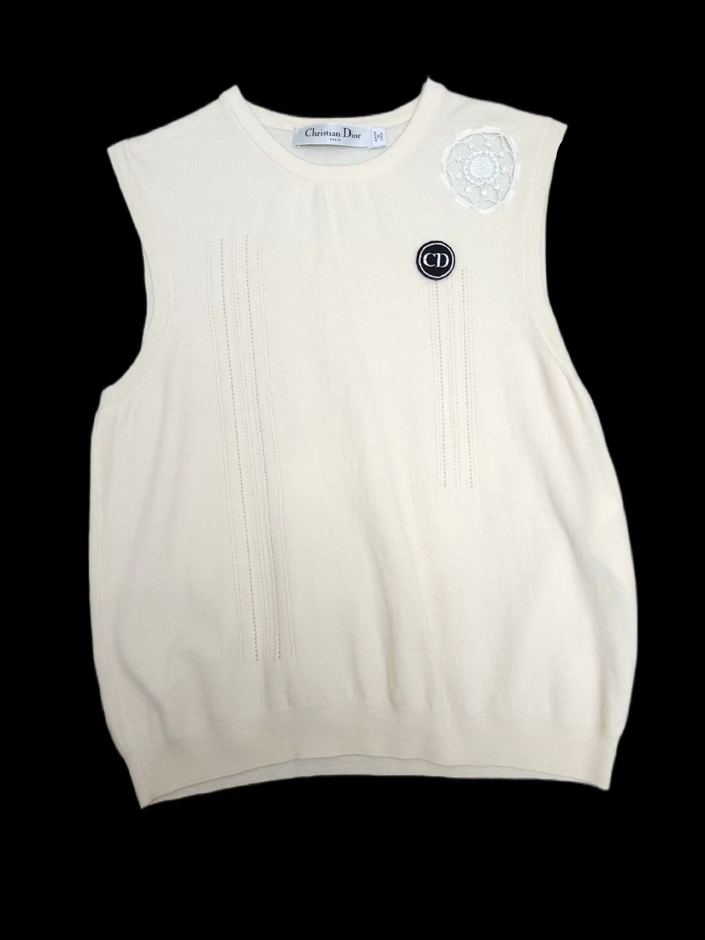 Dior dior wool sleeveless vest with logo Size US XS / EU 42 / 0 - 1 Thumbnail
